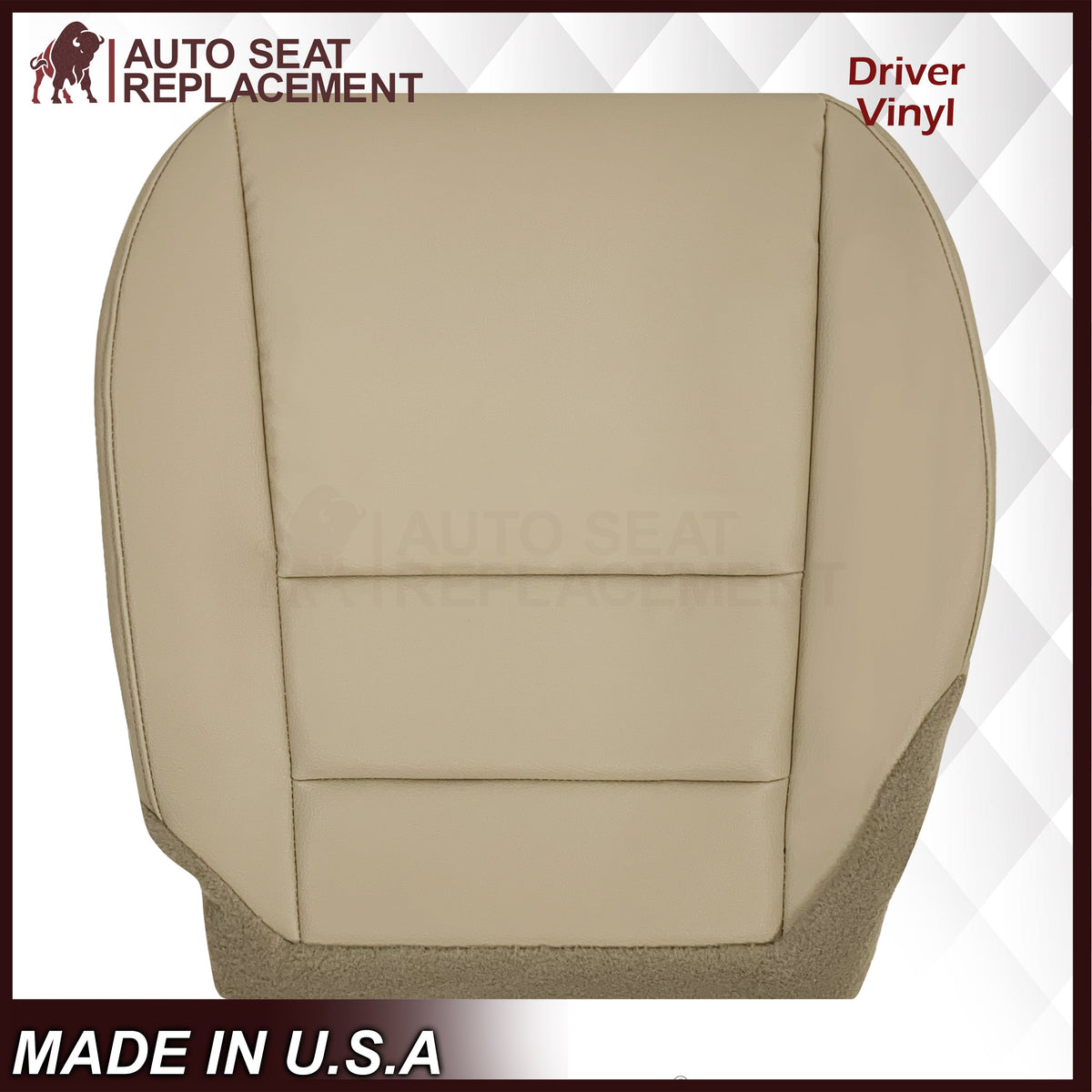 2007 - 2013 Acura MDX Driver Or Passenger Replacement Seat Covers: Non-Perforated Tan