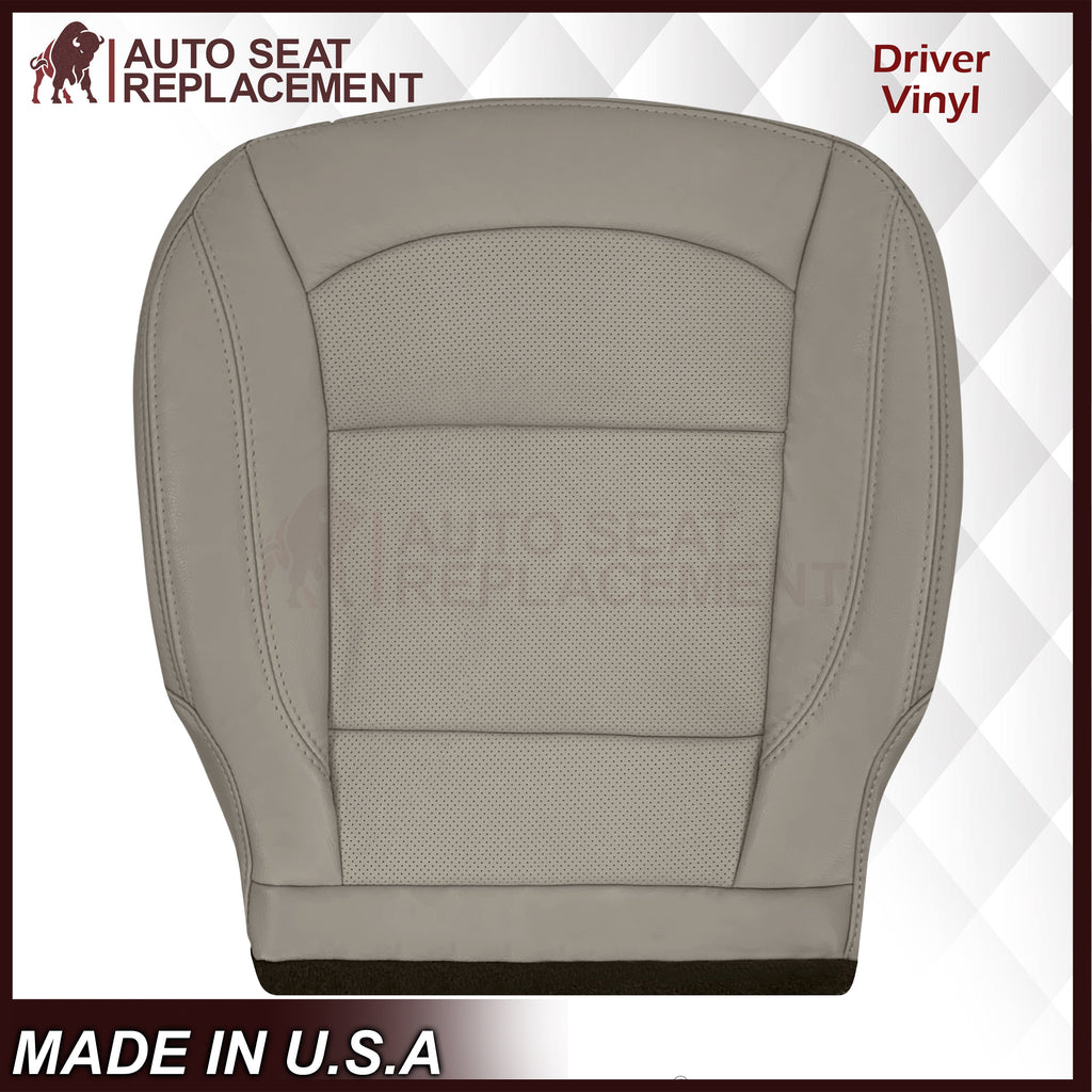 2016-2019 Ford Explorer Limited Replacement Leather or Synthetic Leather Seat Cover:  Light Gray Perforated