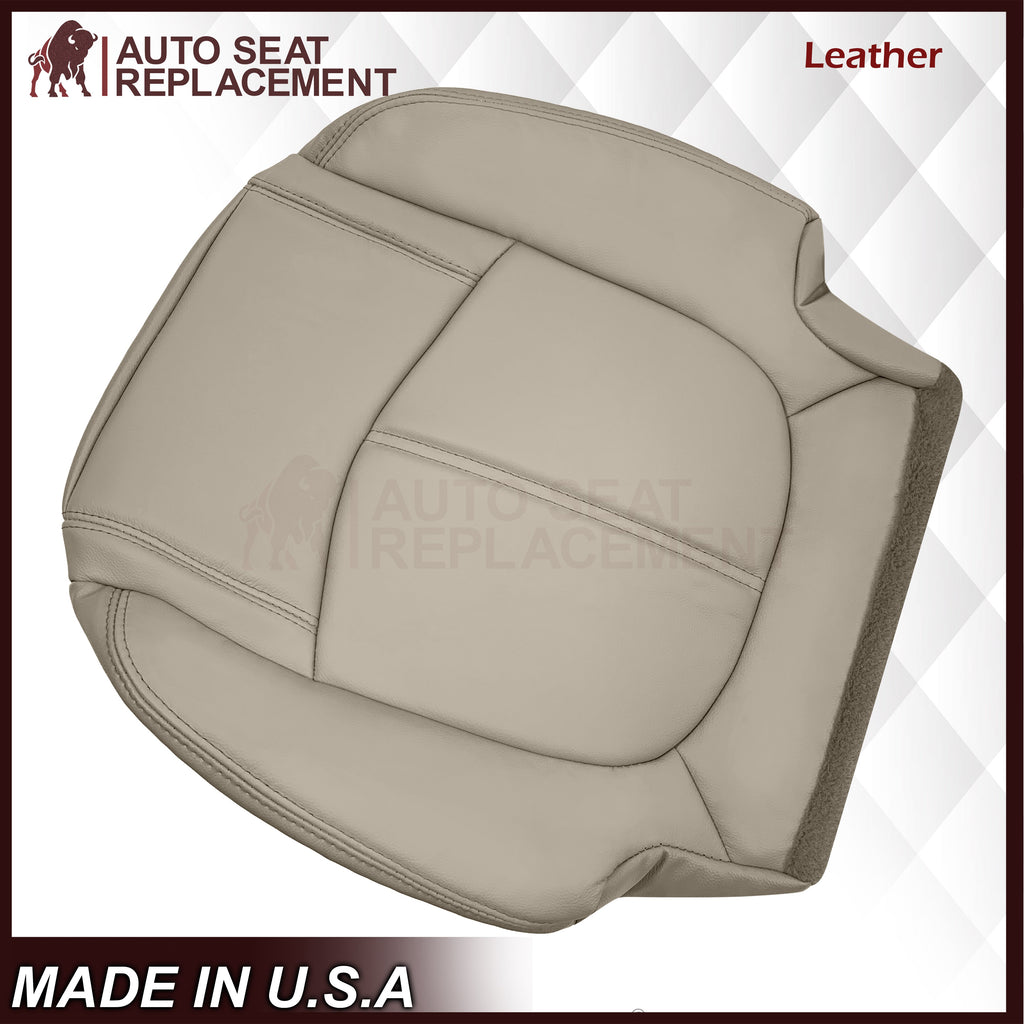 2008-2012 Buick Enclave Second Row Bottom Replacement Seat Covers In Tan: Choose Leather or Syn. Leather