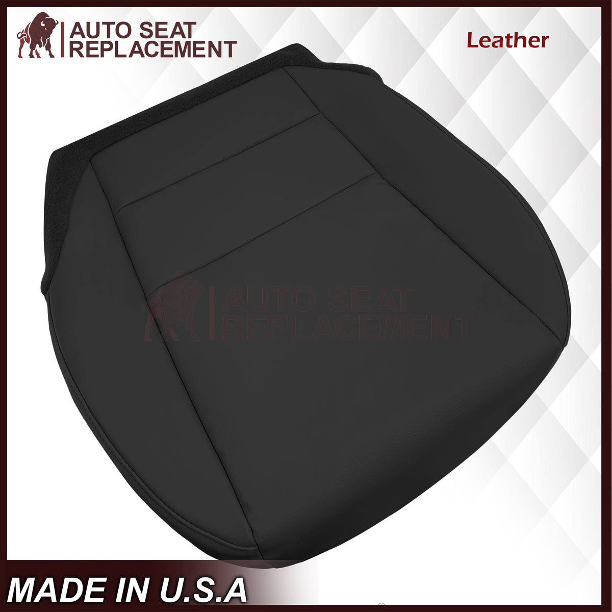 2007 - 2013 Acura MDX Driver Or Passenger Replacement Seat Covers: Non-Perforated Black