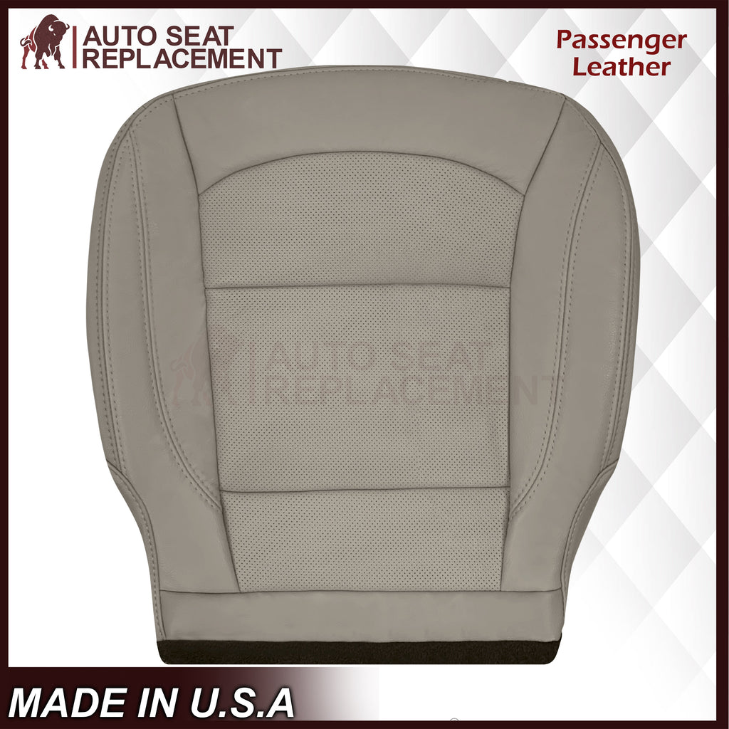 2016-2019 Ford Explorer Limited Replacement Leather or Synthetic Leather Seat Cover:  Light Gray Perforated