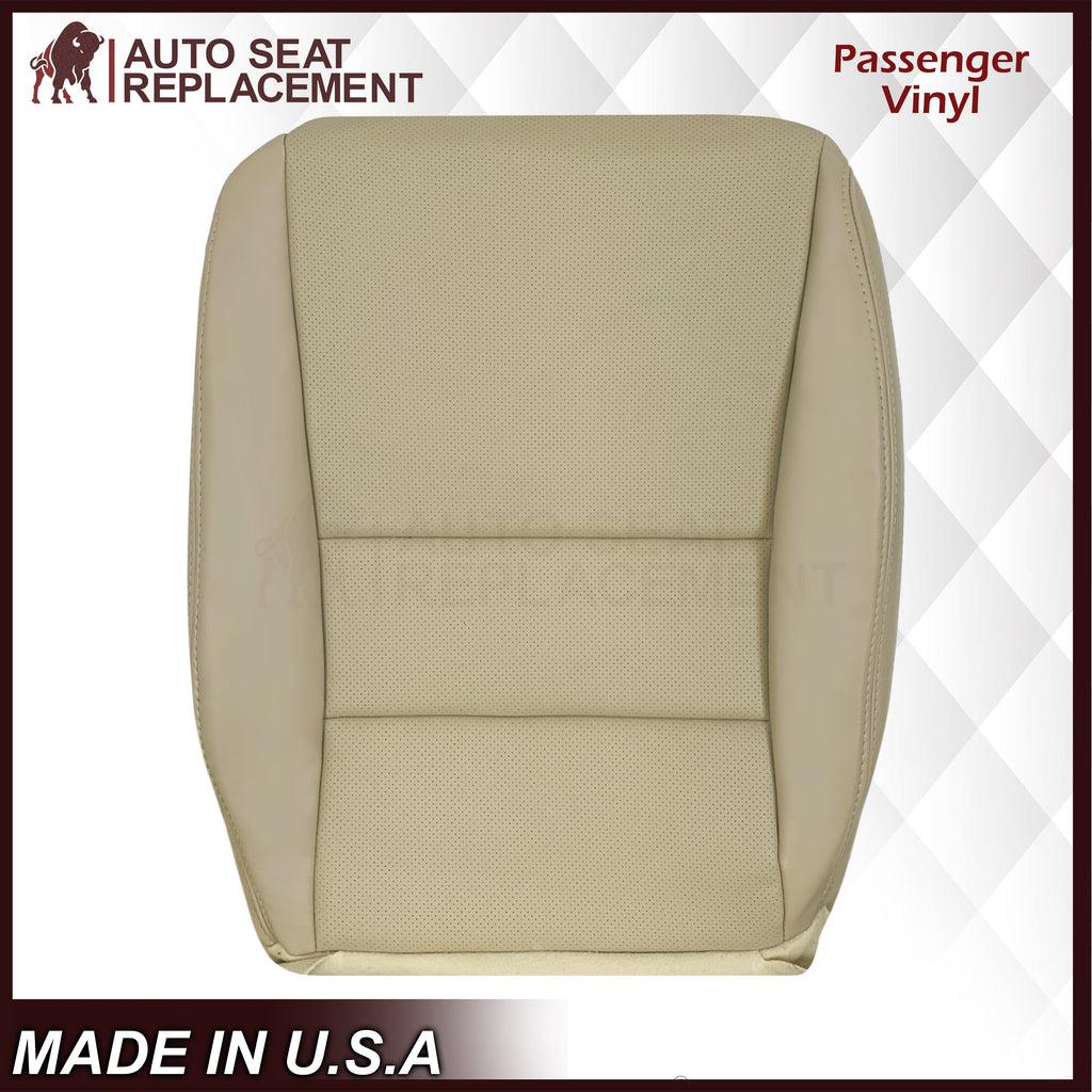 2004-2008 Acura TSX Driver Or Passenger Replacement Genuine Leather / Synthetic Leather Seat Covers: Perforated, Tan