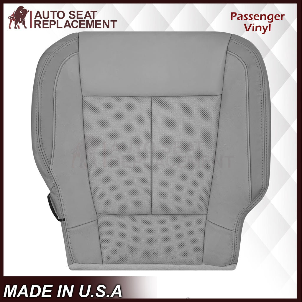 2018-2020 Ford F-150 Lariat Replacement Cowhide Leather or Synthetic Leather Seat Cover: Gray, Perforated
