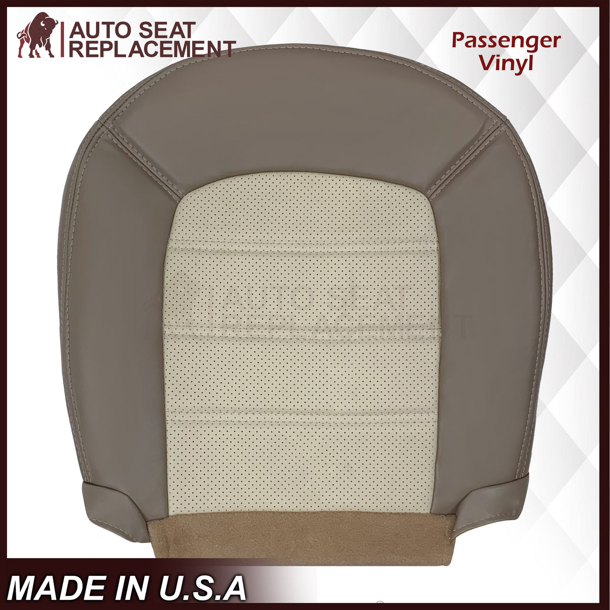 2002 - 2005 Ford Explorer Eddie Bauer Perforated Replacement Seat Cover In 2-Tone Tan