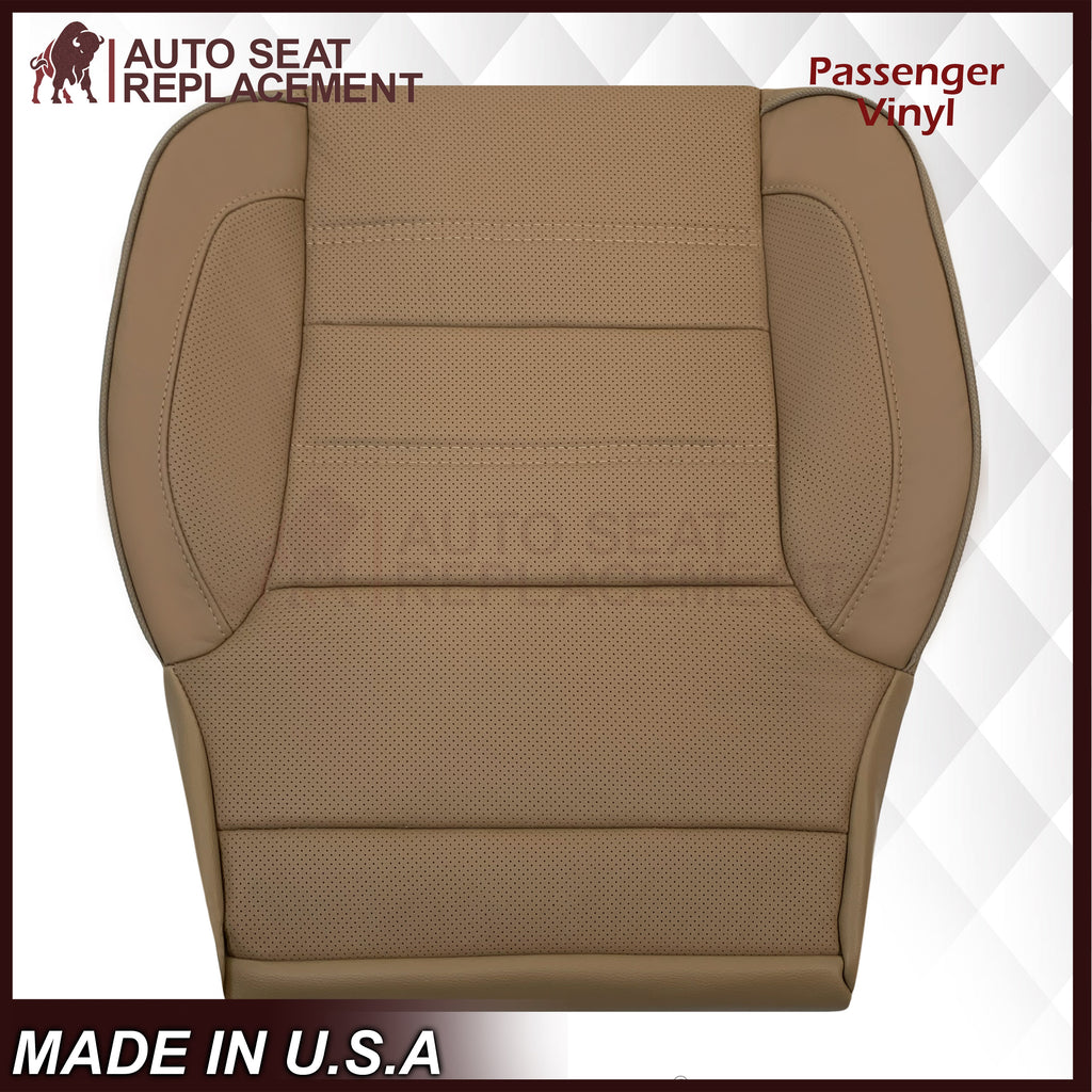 2014-2019 GMC Sierra Denali Perforated Genuine Leather Replacement Seat Cover In Dune Tan