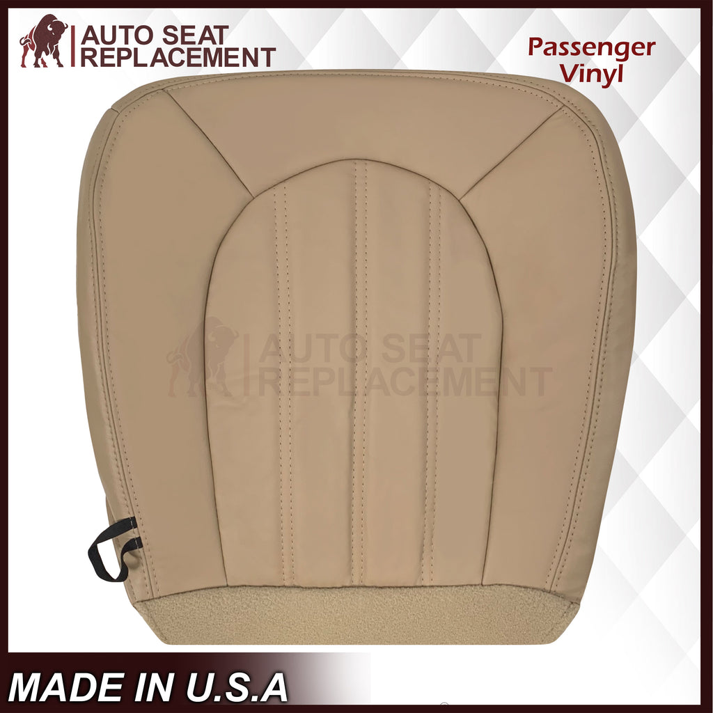 2006 - 2011 Buick Lucerne Driver or Passenger Bottom Perforated Seat Cover In Light Cashmere Tan: Choose Leather or Vinyl
