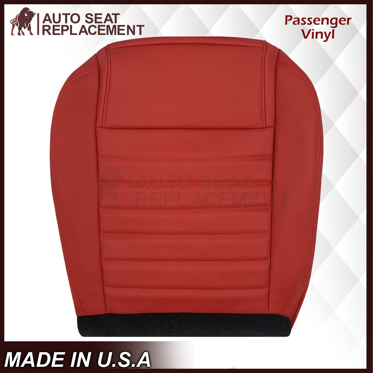2005-2009 Ford Mustang Synthetic Leather Replacement Seat Cover In Crimson Red : Choose From Variation