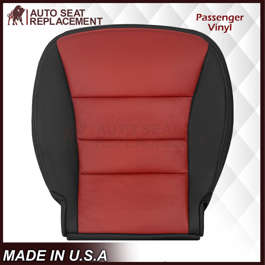 2005 - 2007 Corvette C6 Replacement Seat Cover: C6 2-tone black and Cobalt Red Perforated