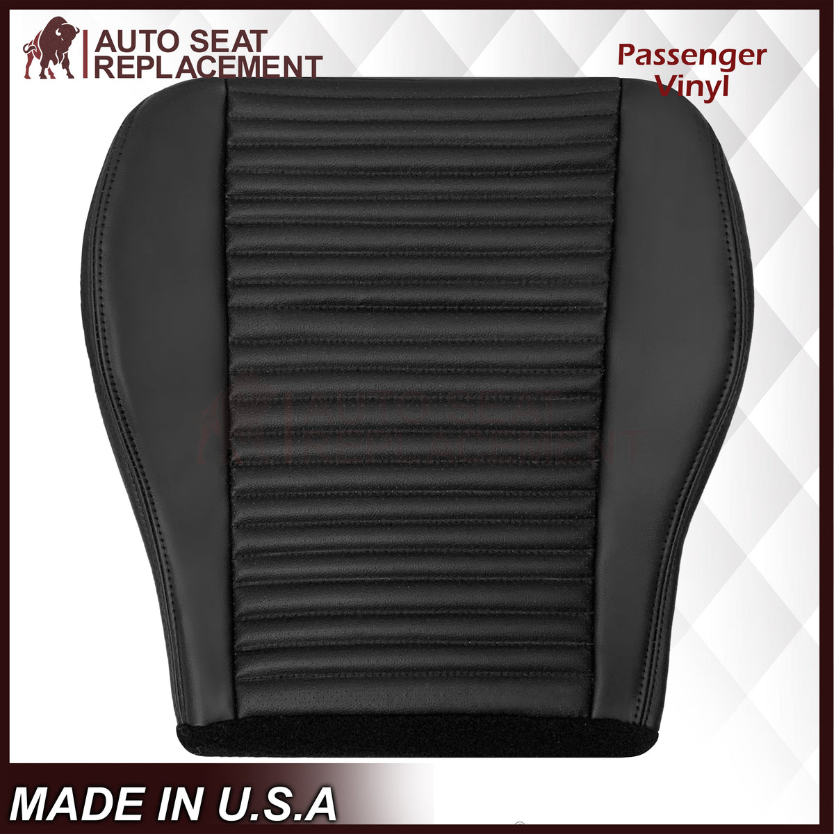 2003-2004 Ford Mustang Mach 1 ONE Replacement Leather Seat Cover in Ebony Black: Choose From Variation