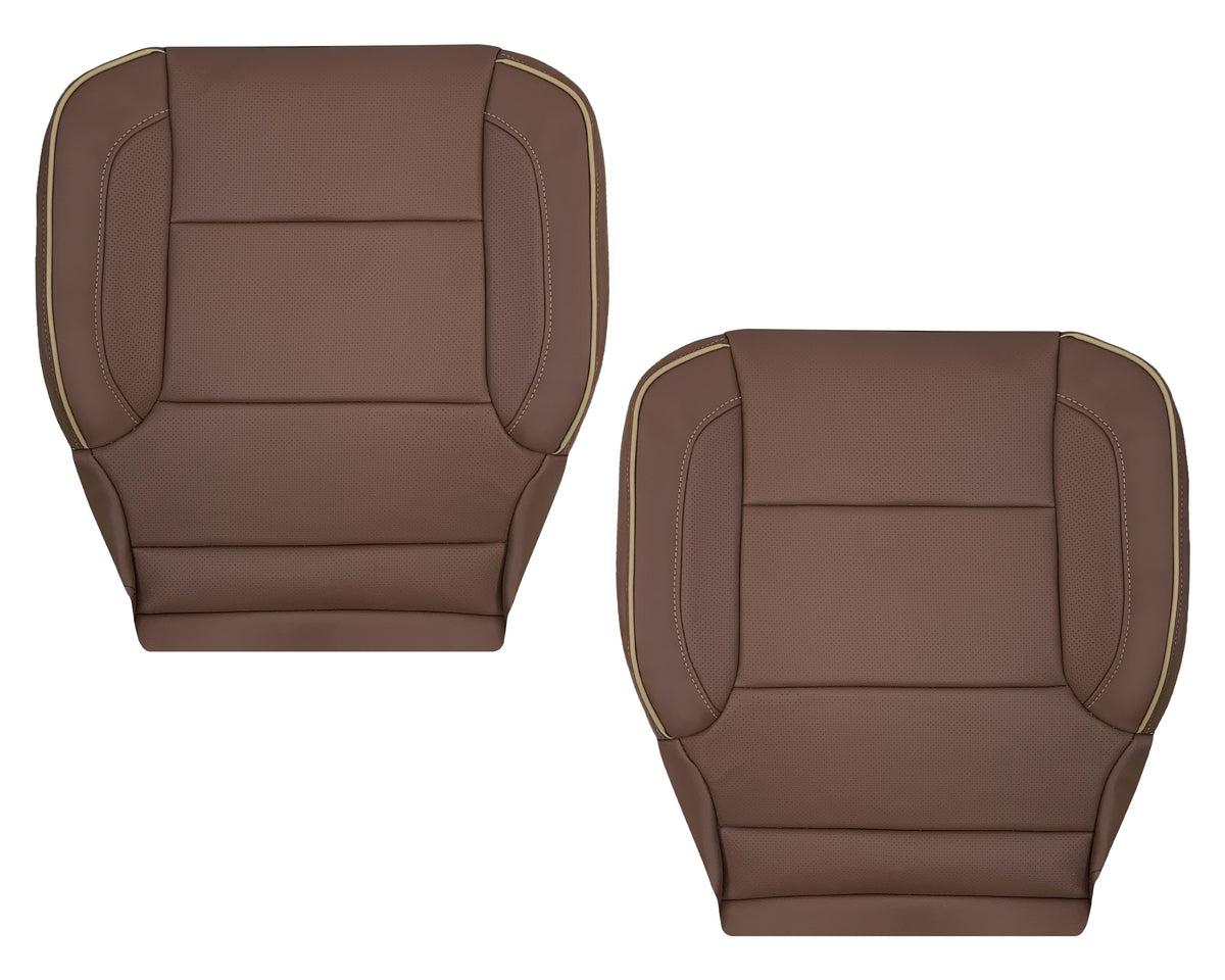 2014-2019 Chevy Silverado 1500 2500HD 3500HD High Country Replacement Perforated Genuine Leather OR Synthetic Leather Seat Covers: Brown