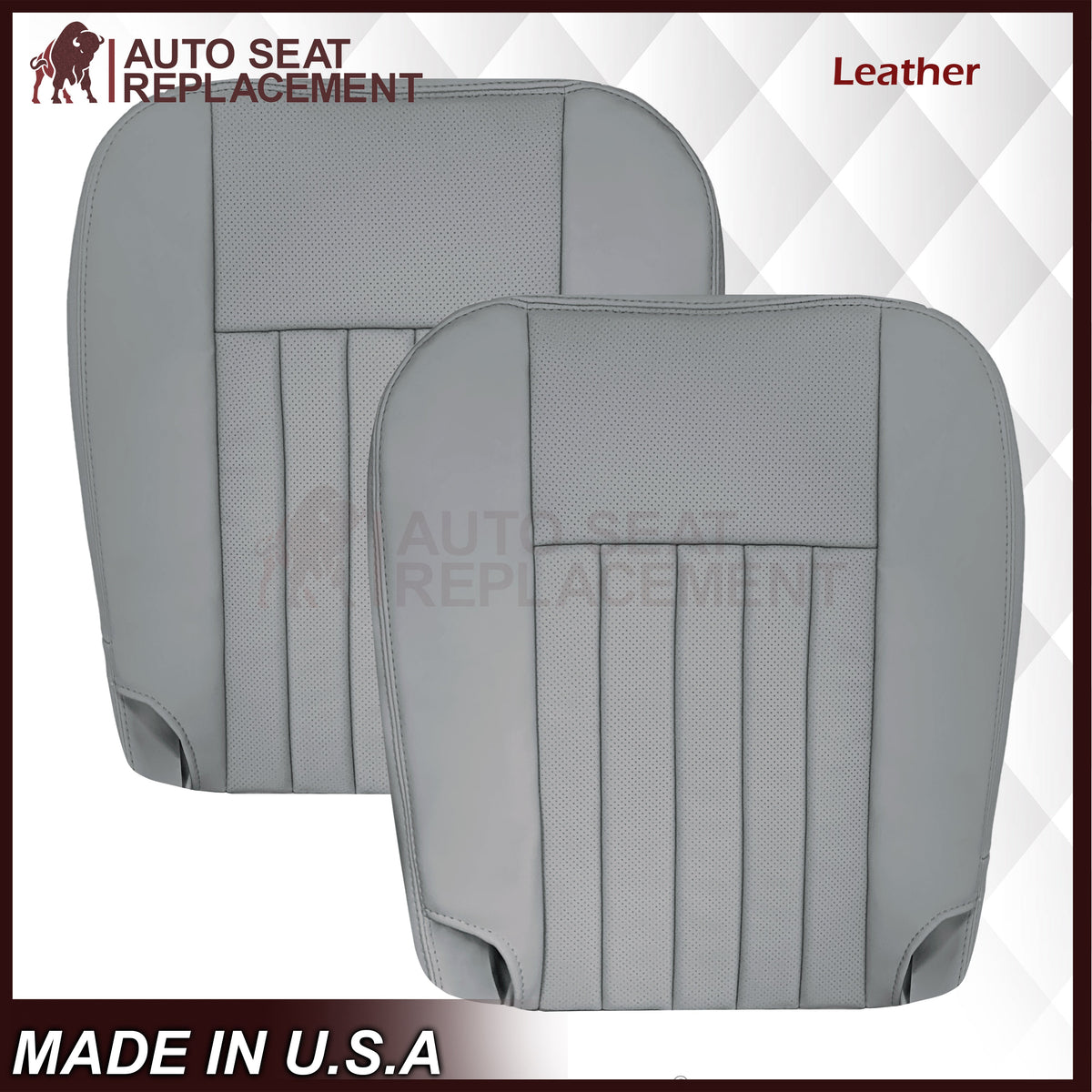 2003 2004 Lincoln Navigator Replacement Seat Covers in Gray: Choose Genuine Leather or Vinyl