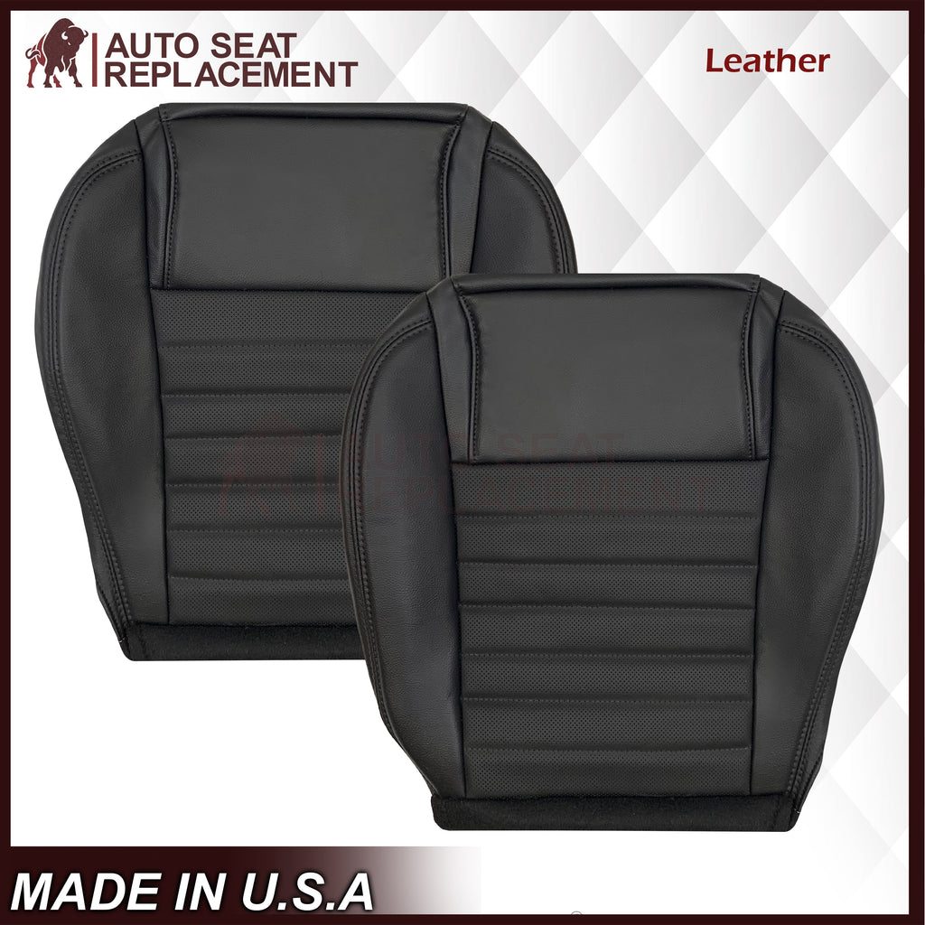 2005-2009 Ford Mustang GT V8 Convertible Replacement Seat Covers In Dark Charcoal: Black