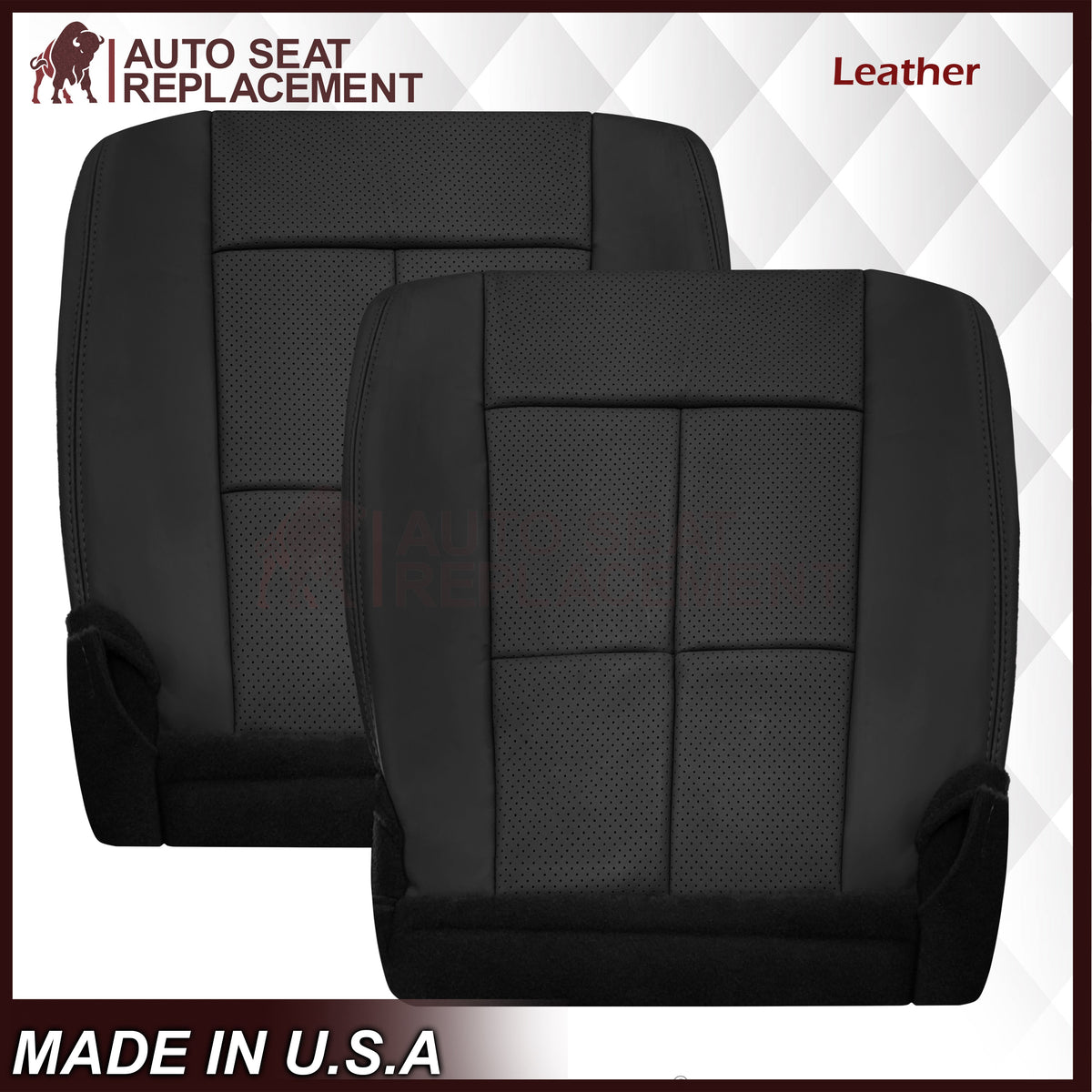 2007 - 2014 Lincoln Navigator Replacement Seat Covers in Black Leather or Synthetic Leather