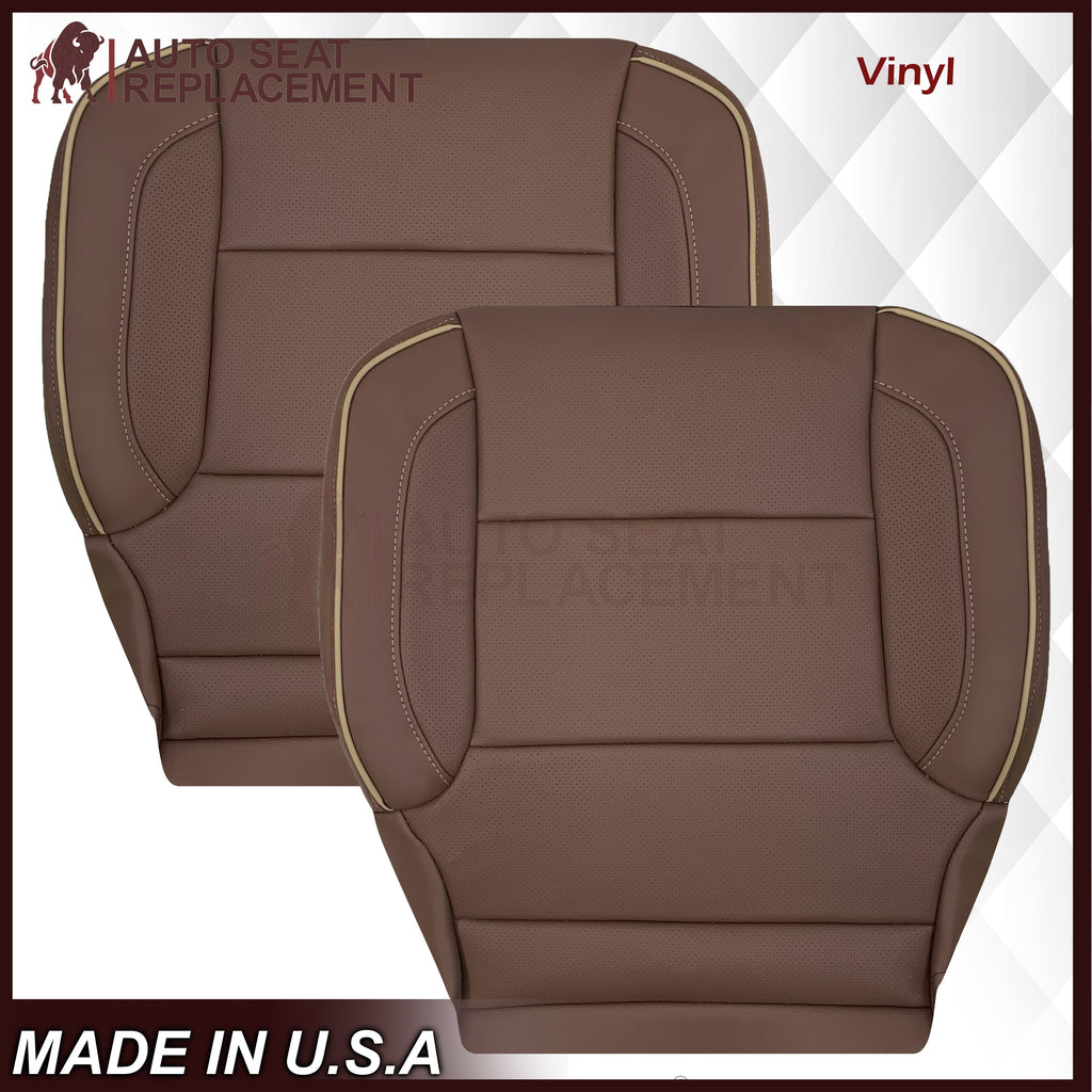 2014-2019 Chevy Silverado 1500 2500HD 3500HD High Country Replacement Perforated Genuine Leather OR Synthetic Leather Seat Covers: Brown