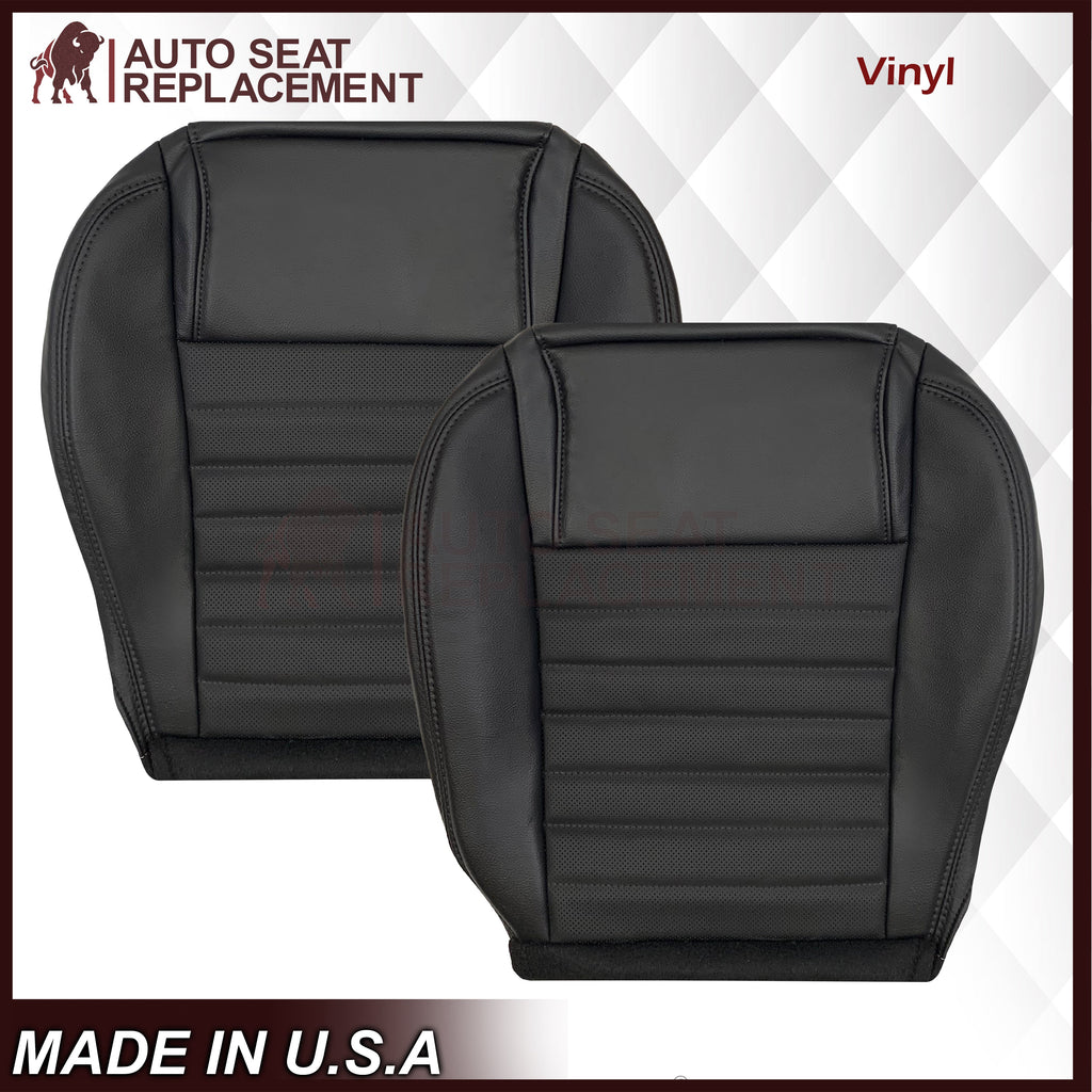2005-2009 Ford Mustang GT V8 Convertible Replacement Seat Covers In Dark Charcoal: Black