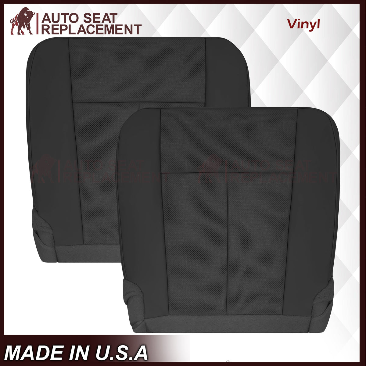 2007-2014 Ford Expedition Perforated Replacement Seat Cover In Black
