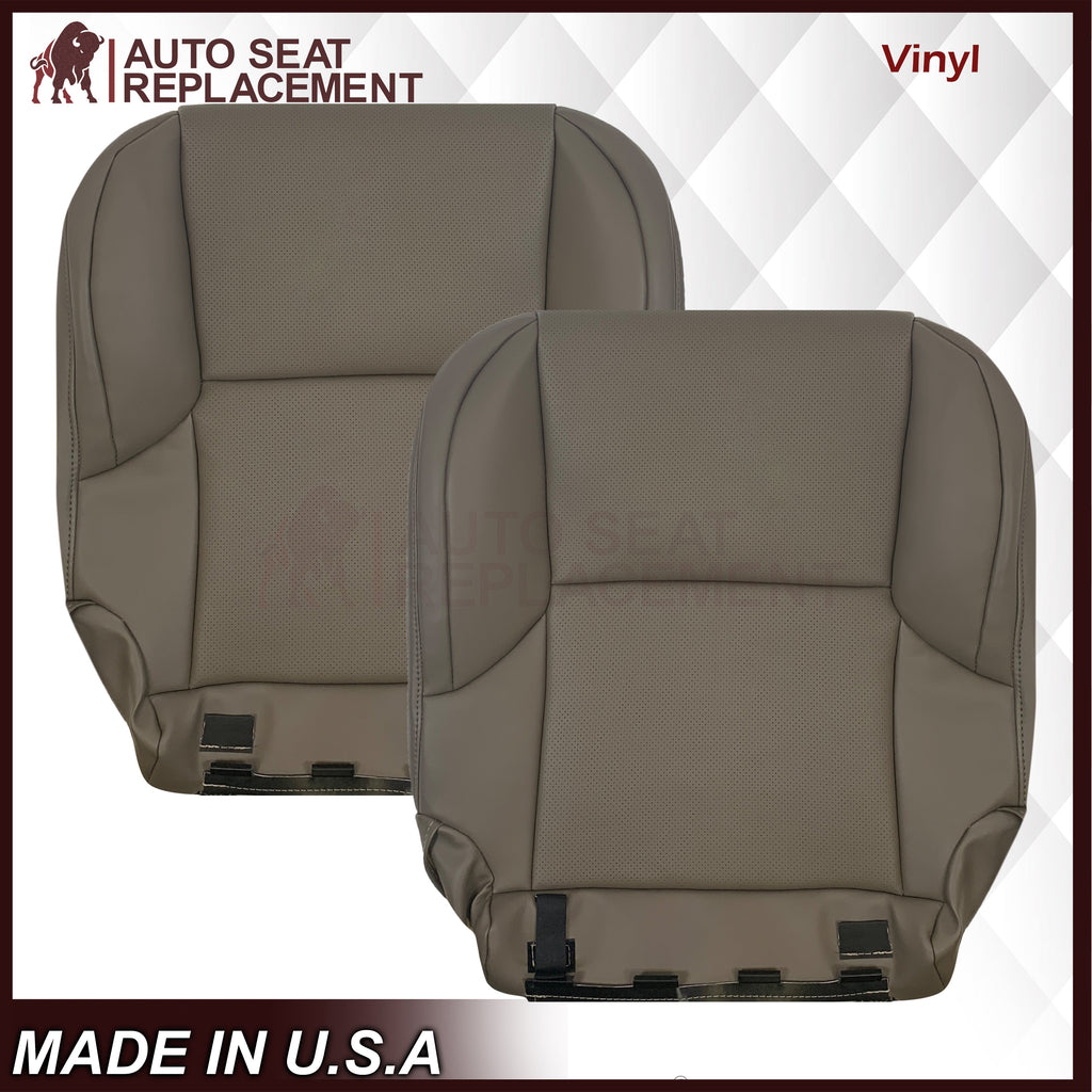 2010-2021 Lexus GX460 Replacement Perforated Synthetic Leather Top or Bottom Seat Cover: Dark Tan Perforated