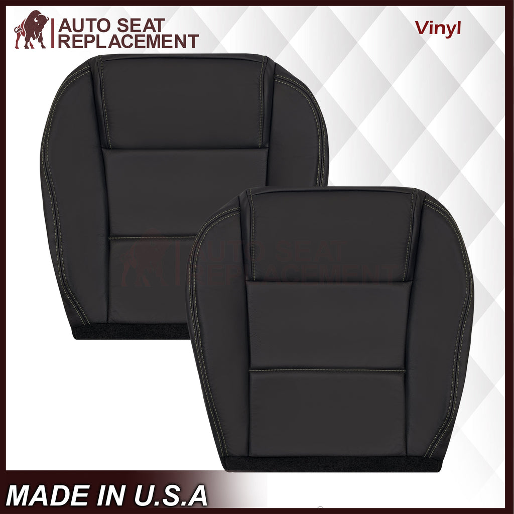 2005-2009 Ford Mustang Coupe GT V6 Leather Replacement Seat Covers in Black