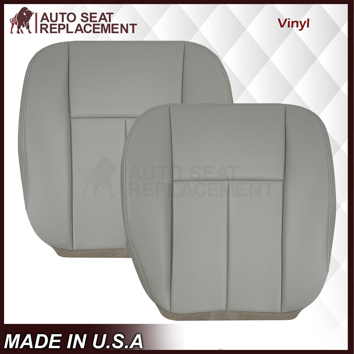 2004-2007 Buick Rainier Leather Replacement Seat Cover In Light Gray
