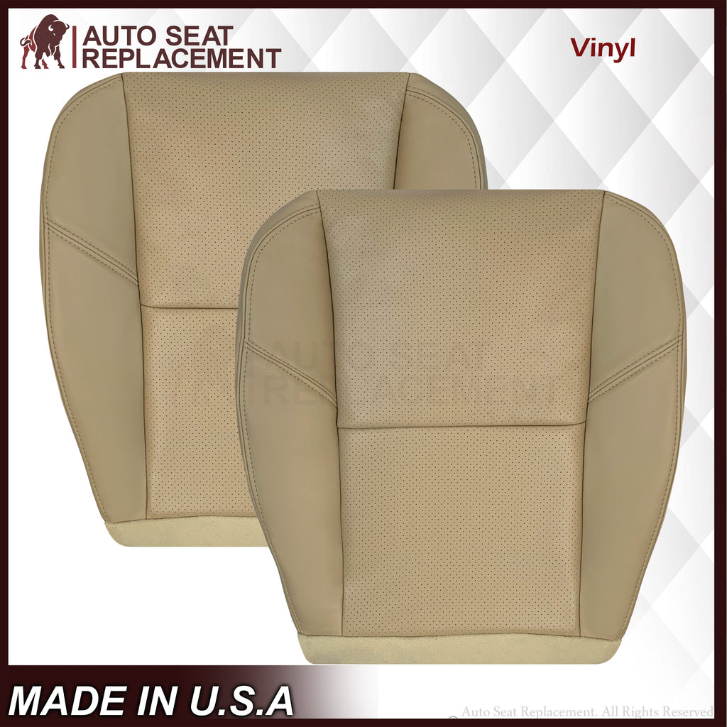 2007-2008 Cadillac Escalade Perforated Seat Cover in VERY Light Cashmere Tan: Choose From Variation