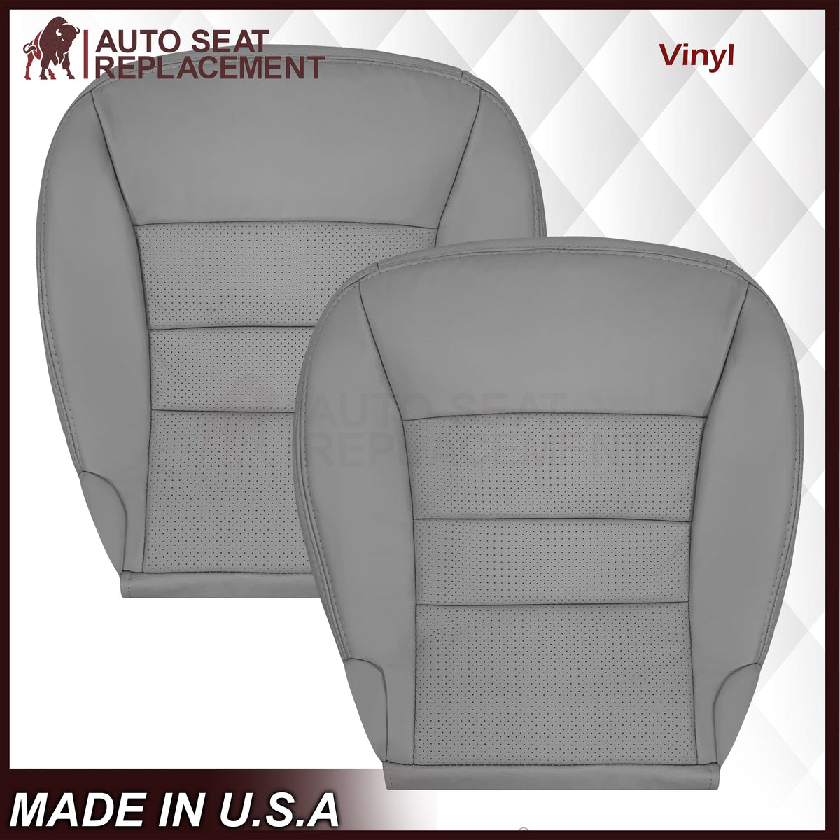 2005-2013 Chevy Corvette Replacement Seat Covers: C6 Gray Perforated