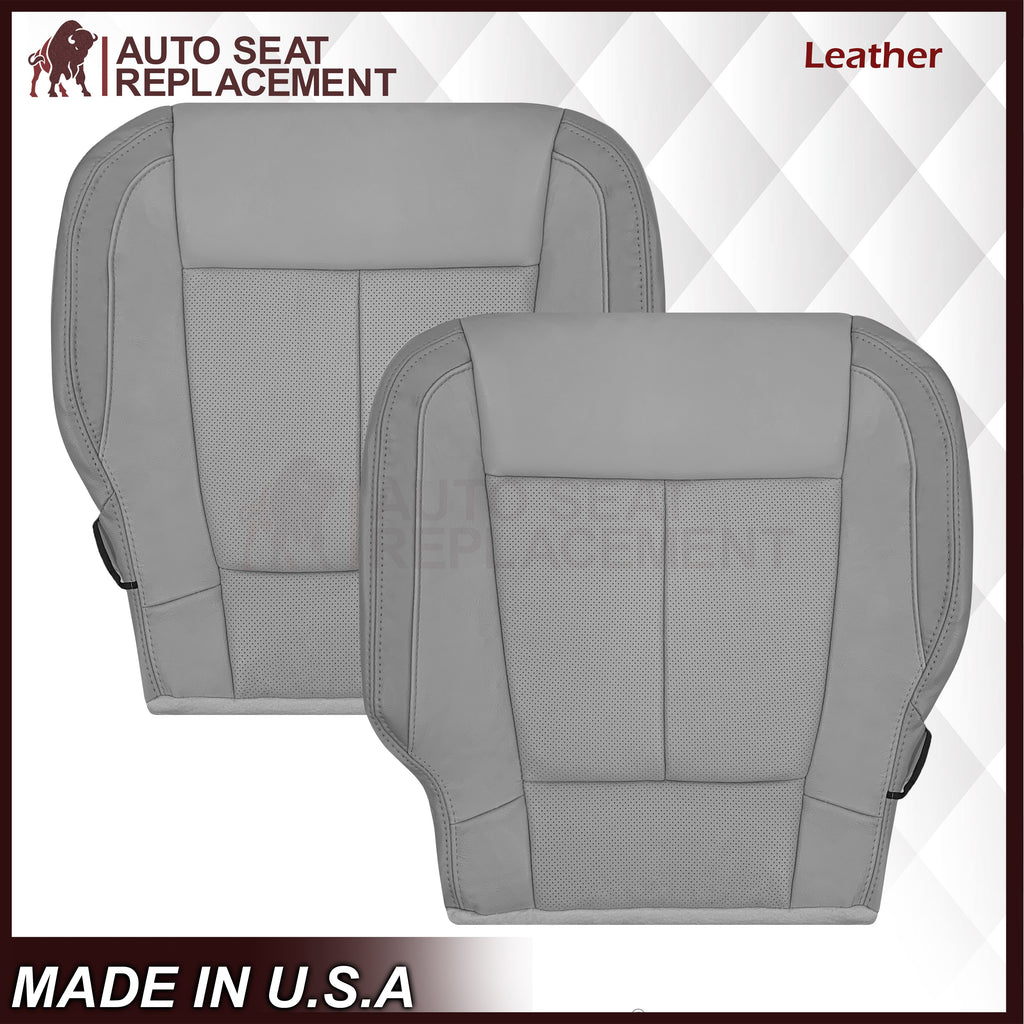 2018-2020 Ford F-150 Lariat Replacement Cowhide Leather or Synthetic Leather Seat Cover: Gray, Perforated