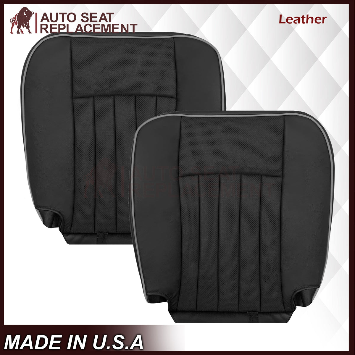 2003 - 2006 Lincoln Navigator Replacement Seat Covers in Black: Choose Genuine Leather or Vinyl
