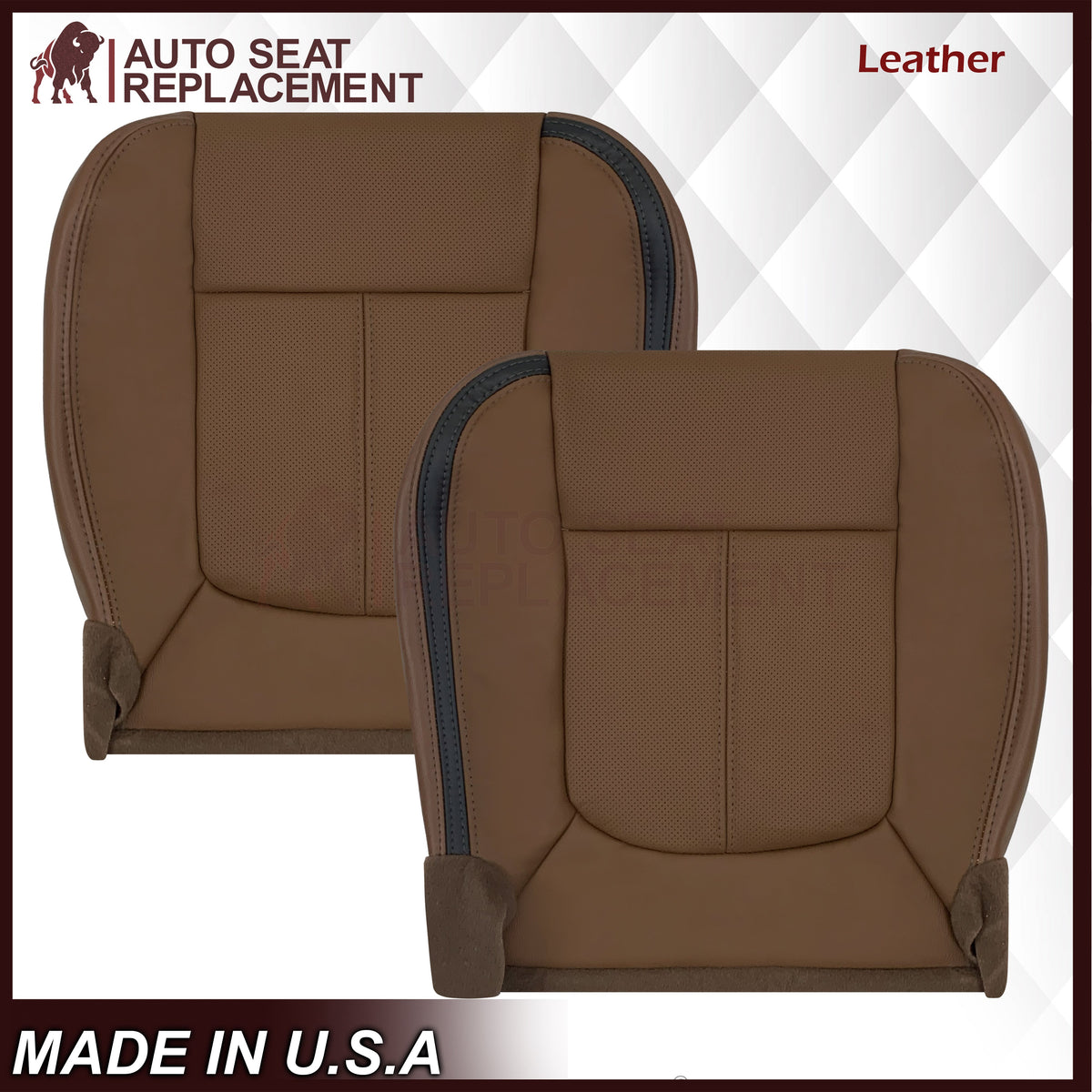 2013-2016 Ford F-250 F-350 F-450 F-550 Platinum Edition Replacement Seat Cover In Pecan Brown: Choose From Variants