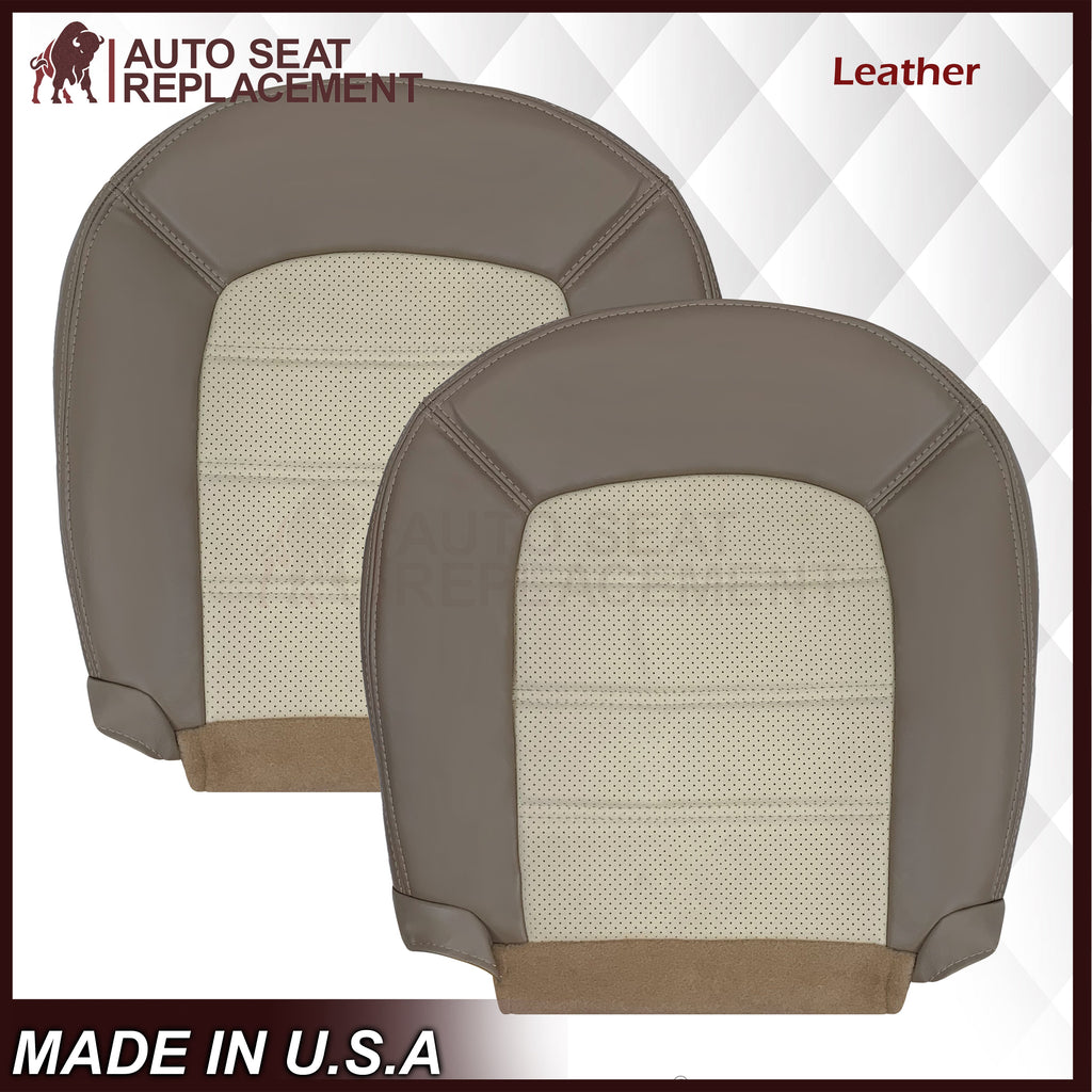 2002 - 2005 Ford Explorer Eddie Bauer Perforated Replacement Seat Cover In 2-Tone Tan