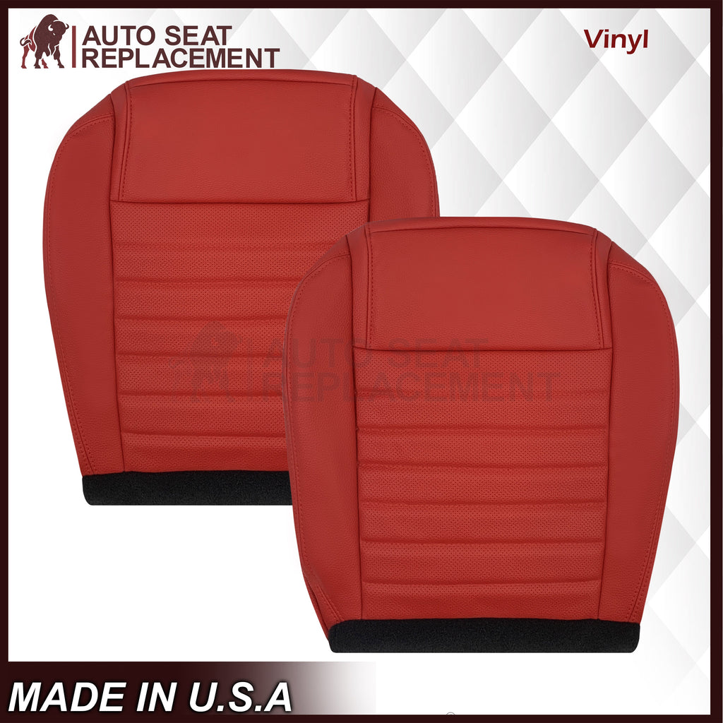 2005-2009 Ford Mustang Synthetic Leather Replacement Seat Cover In Crimson Red : Choose From Variation