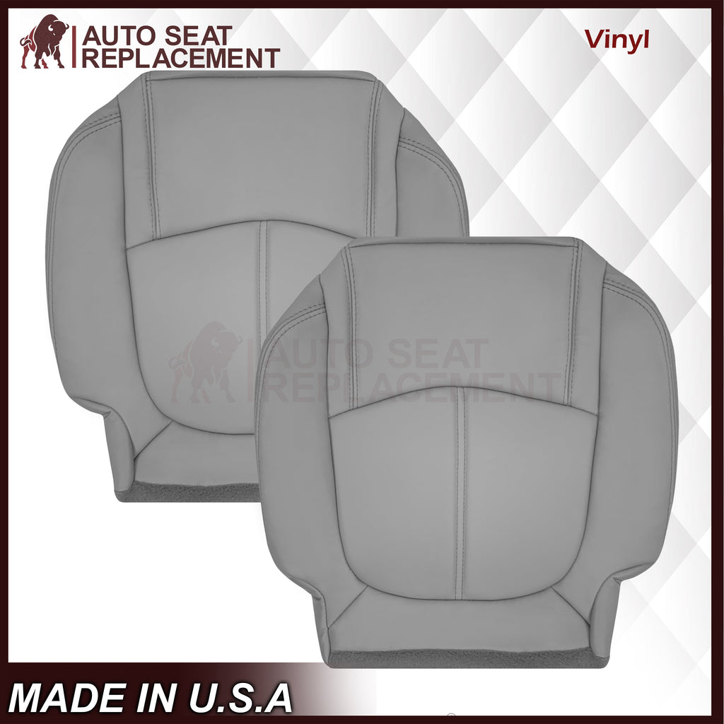 2009-2012 Chevrolet Traverse LT/LTZ Second Row Driver or Passenger Replacement Seat Cover: Non-Perforated, Gray