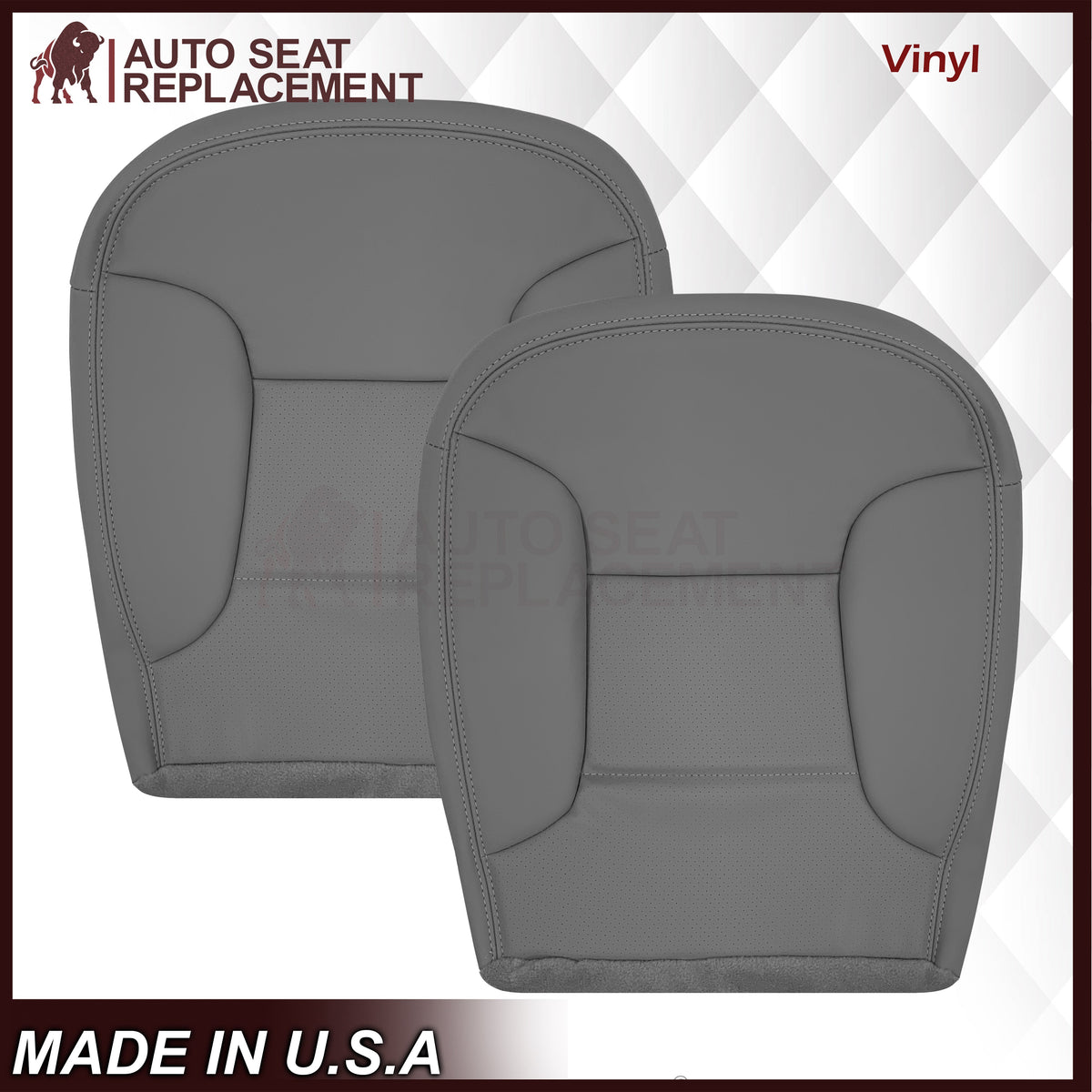 1992 - 1996 Ford Bronco Eddie Bauer Synthetic Leather Seat Cover In Gray