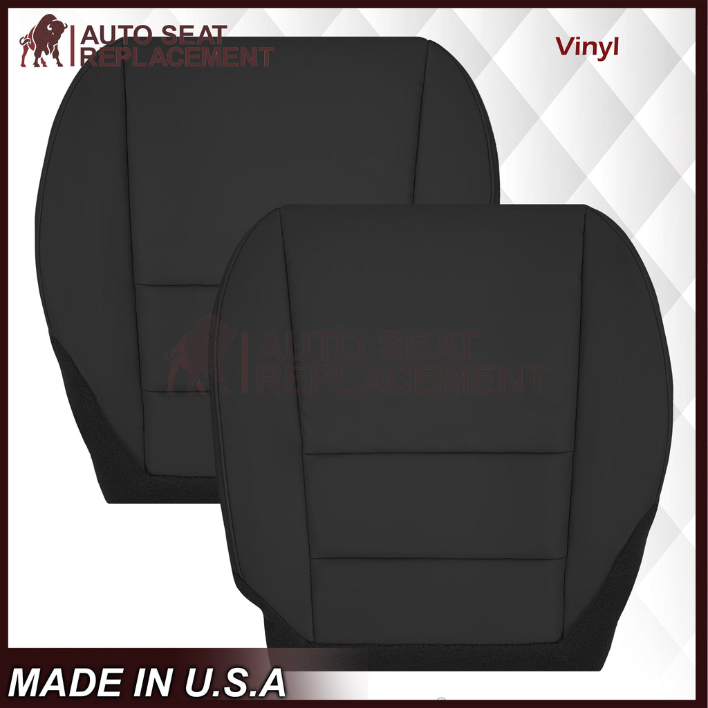 2007 - 2013 Acura MDX Driver Or Passenger Replacement Seat Covers: Non-Perforated Black
