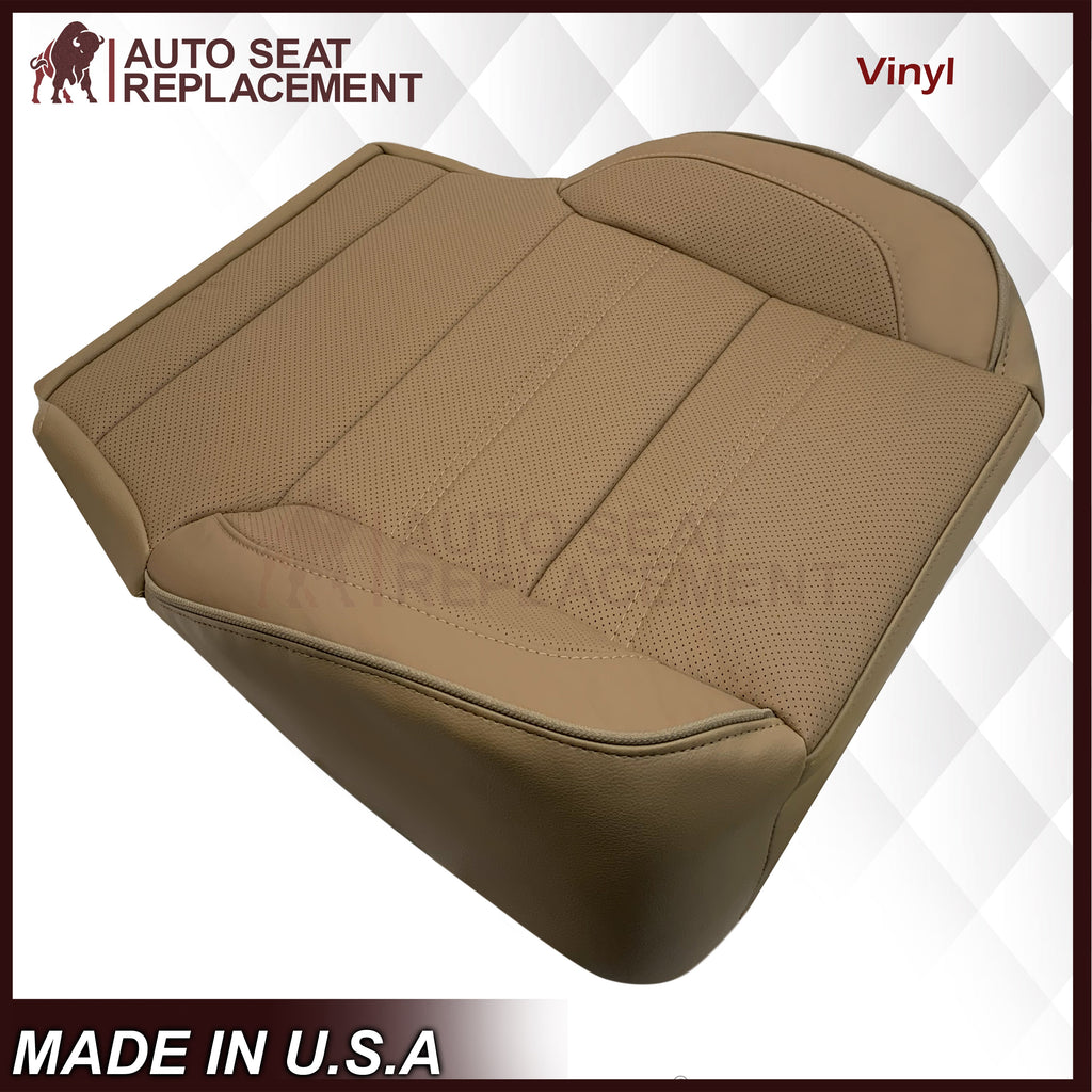 2014-2019 GMC Sierra Denali Perforated Genuine Leather Replacement Seat Cover In Dune Tan