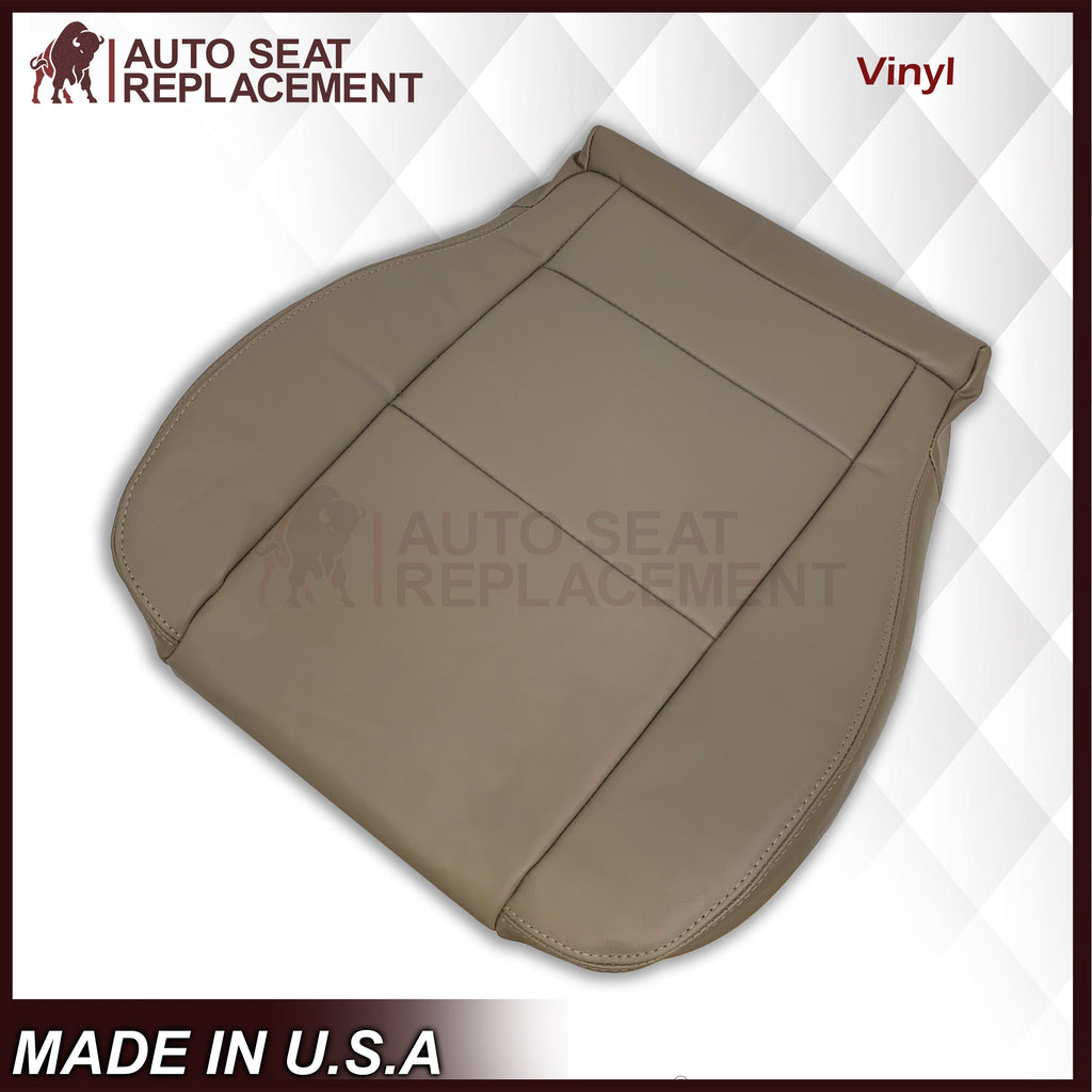 2000 - 2004 Toyota Tundra Driver OR Passenger Side Top and Bottom Replacement Seat Covers In Tan: Choose your material