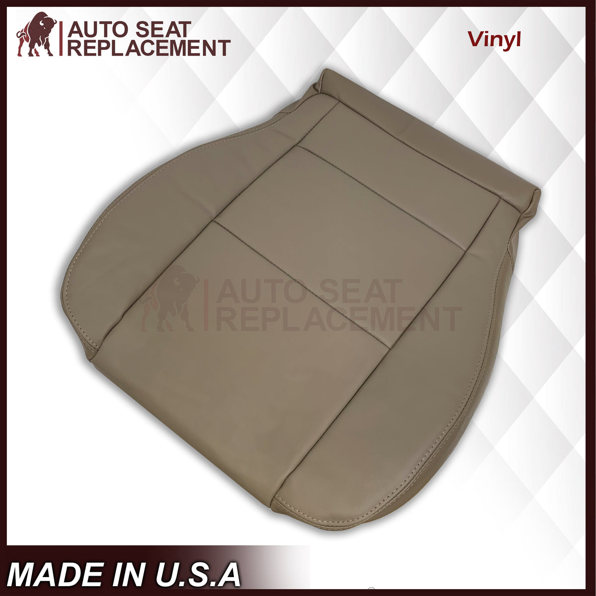 2000 - 2004 Toyota Tundra Driver OR Passenger Side Top and Bottom Replacement Seat Covers In Tan: Choose your material