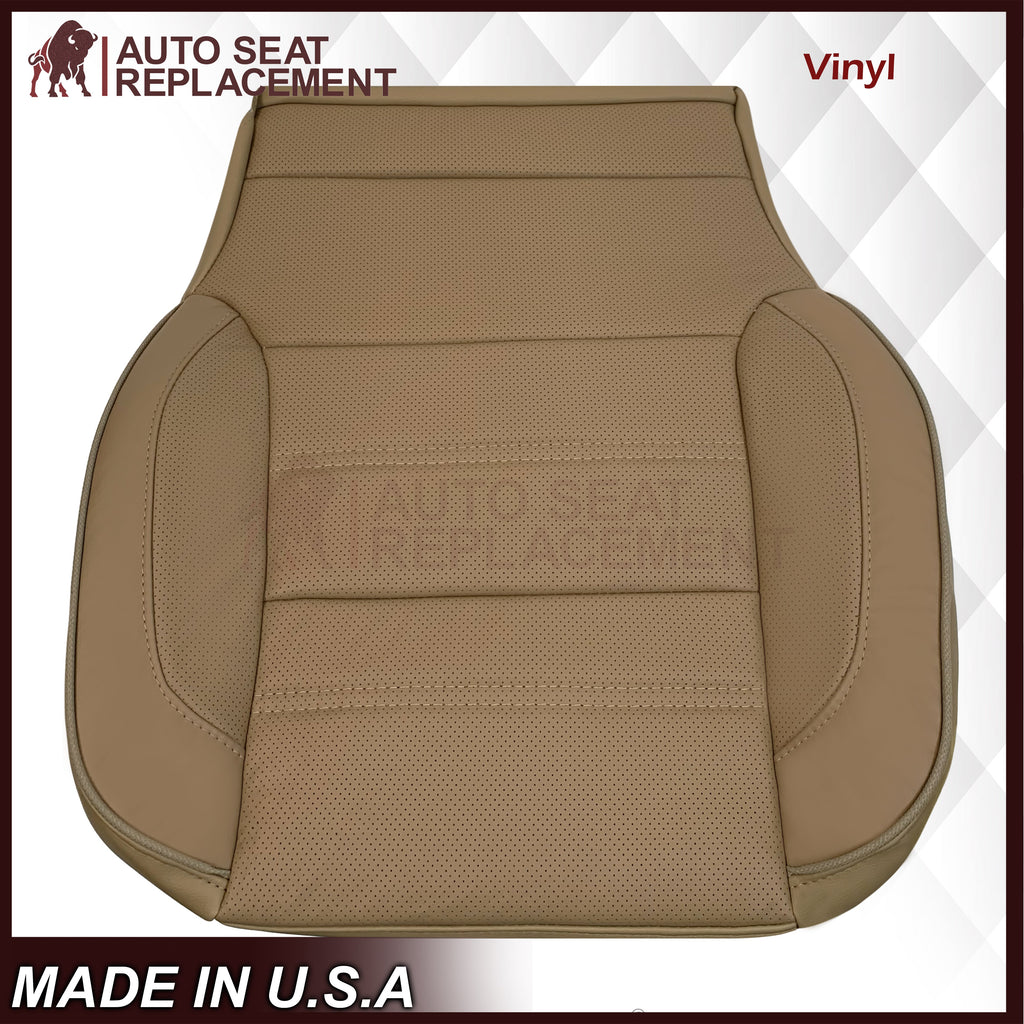 2014-2019 GMC Sierra Denali Perforated Genuine Leather Replacement Seat Cover In Dune Tan