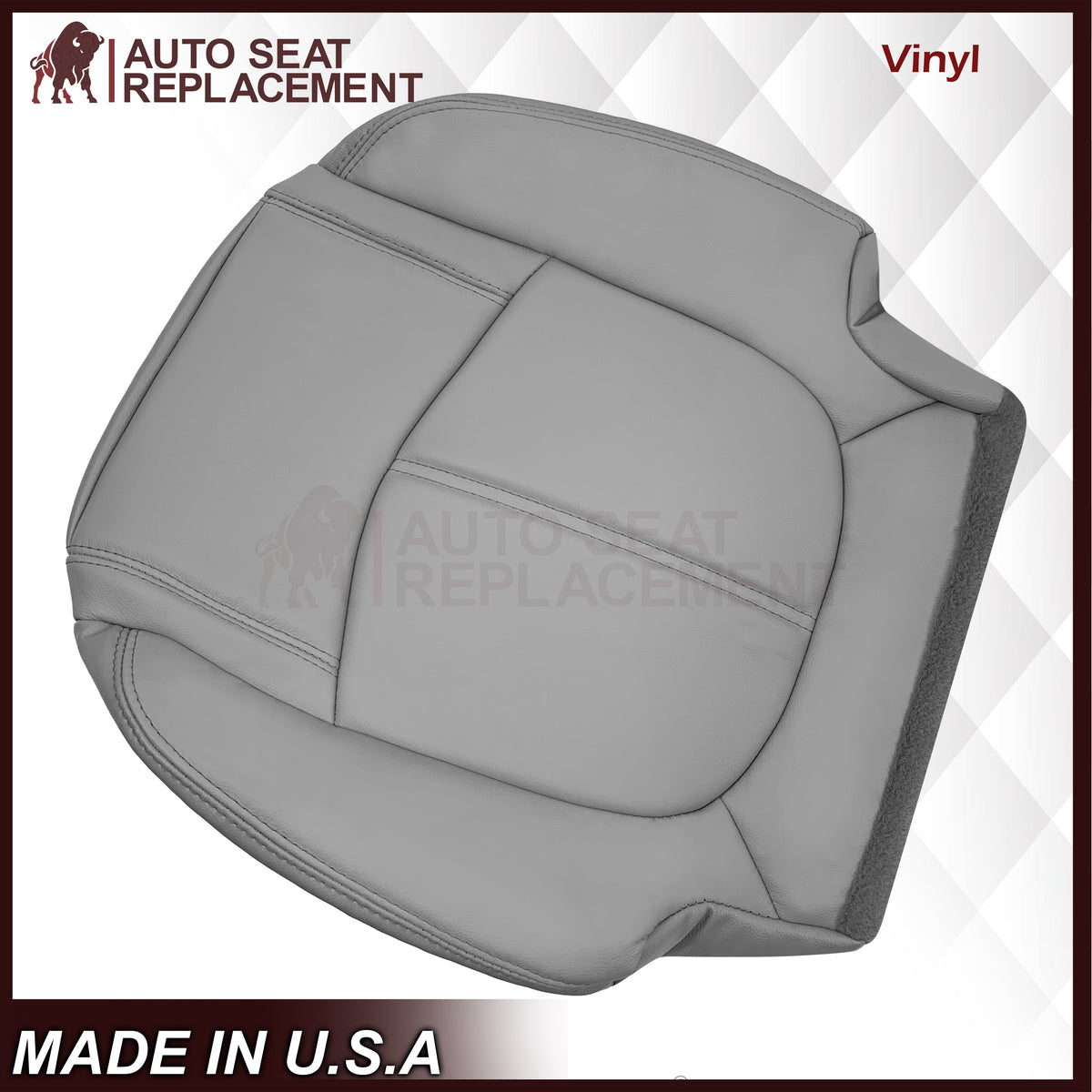 2009-2012 Chevrolet Traverse LT/LTZ Second Row Driver or Passenger Replacement Seat Cover: Non-Perforated, Gray