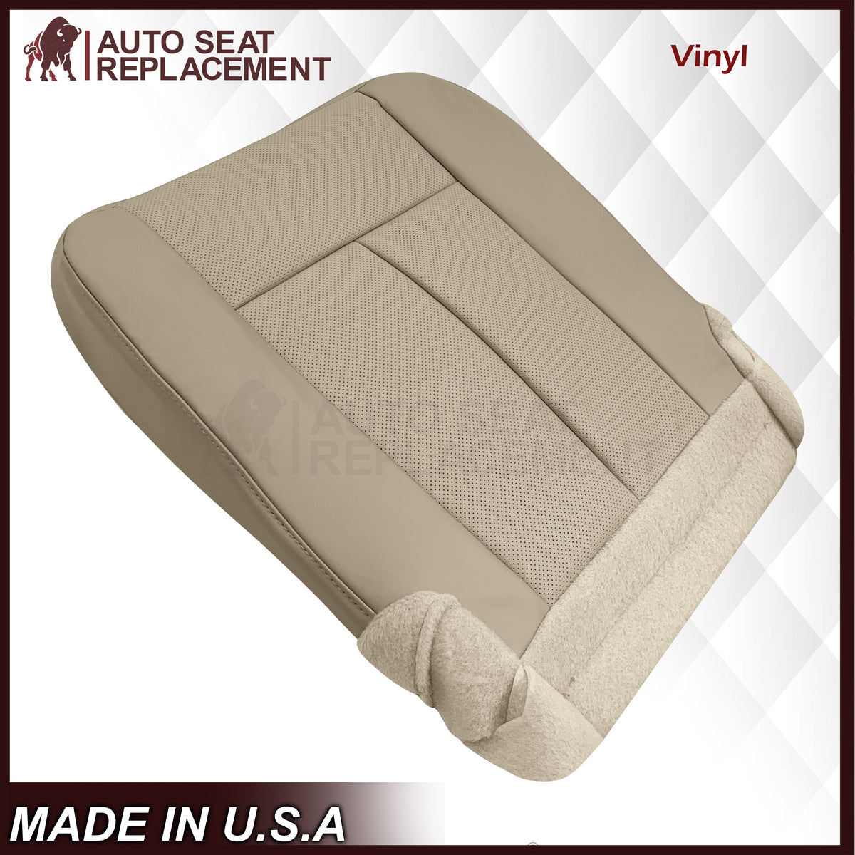 2007-2014 Ford Expedition Eddie Bauer/XLT Replacement Perforated Genuine Leather/Syn. Leather Seat Cover In Tan