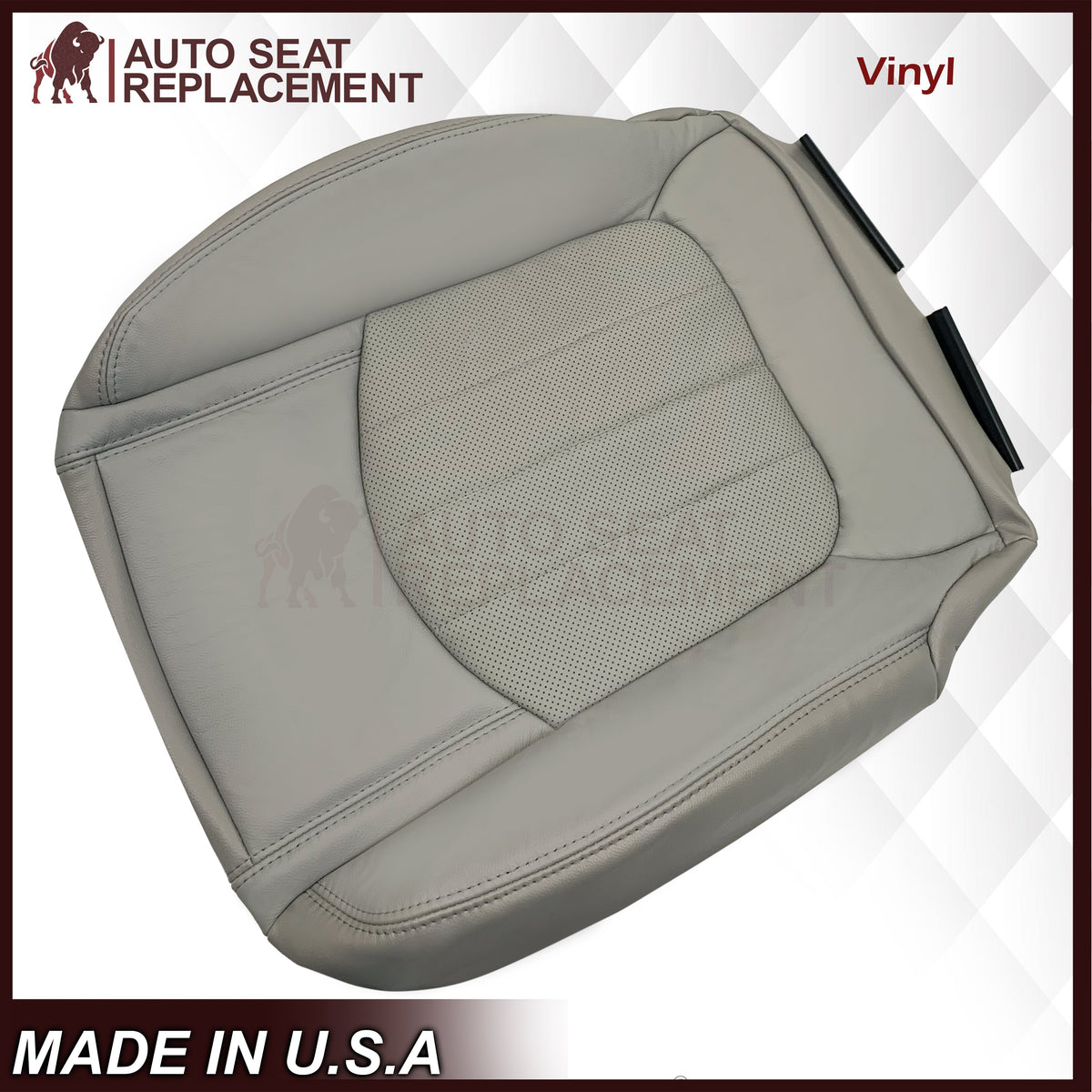 2009-2012 Chevrolet Traverse LT/LTZ Driver or Passenger Replacement Seat Cover: Perforated, Gray