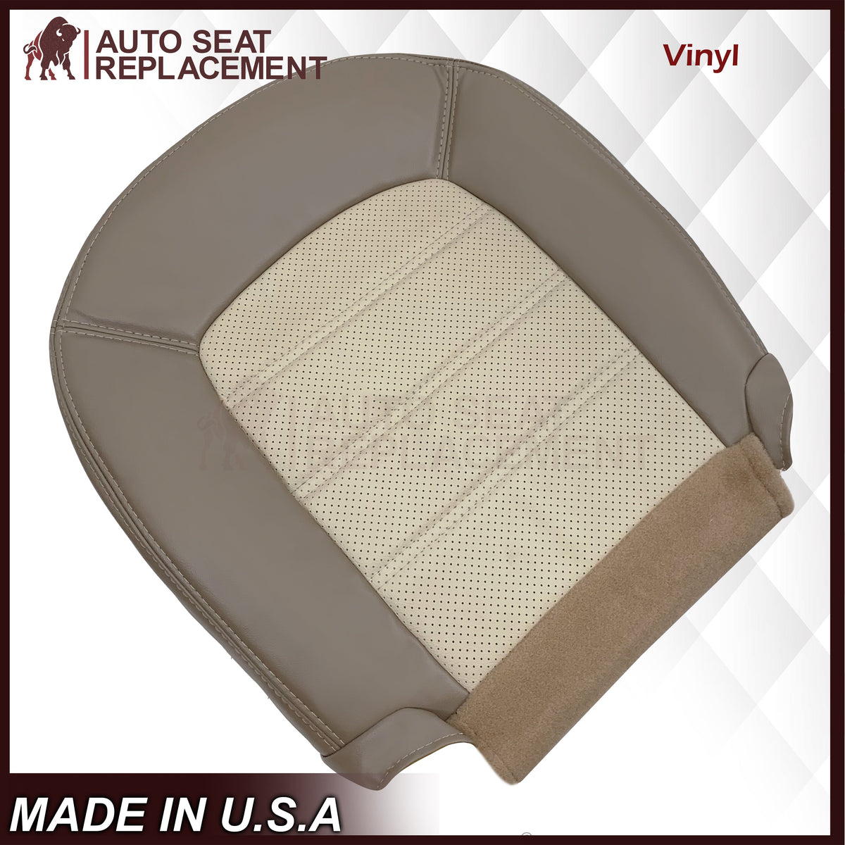 2002 - 2005 Ford Explorer Eddie Bauer Perforated Replacement Seat Cover In 2-Tone Tan