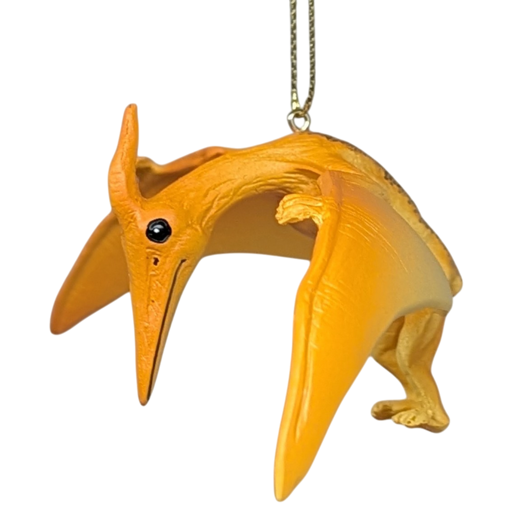 Yellow Pterodactyl Dinosaur Ornament