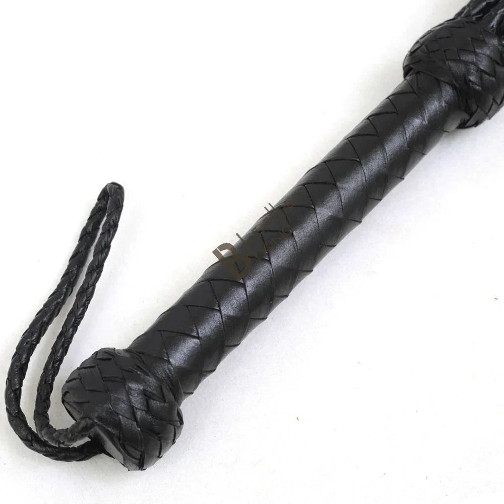❤️ Real Cowhide Leather Cat-o-Nine Tails Flogger 9 Braided Red Heart Falls | Heavy Duty Handmade BDSM Whip