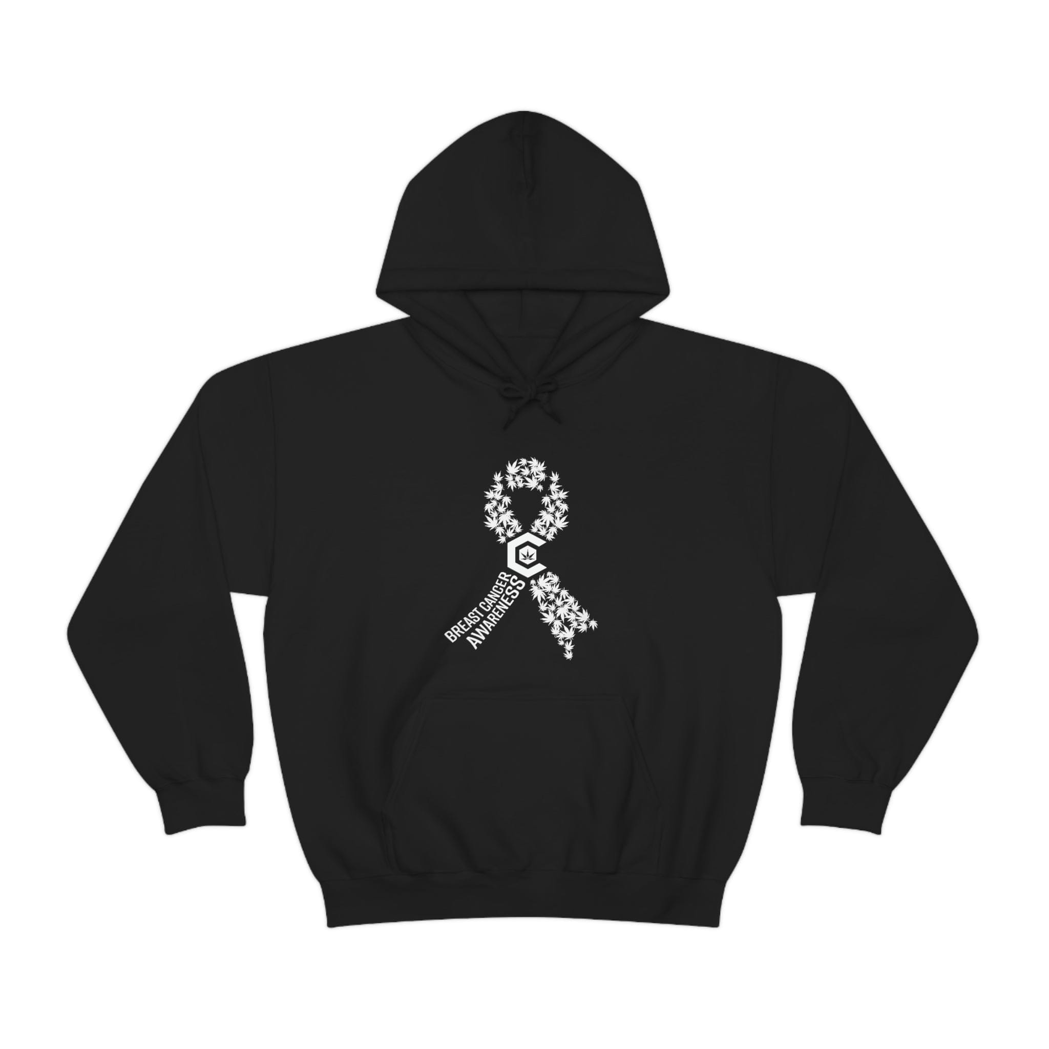 Breast Cancer Awareness Hoodie Weed Ribbons