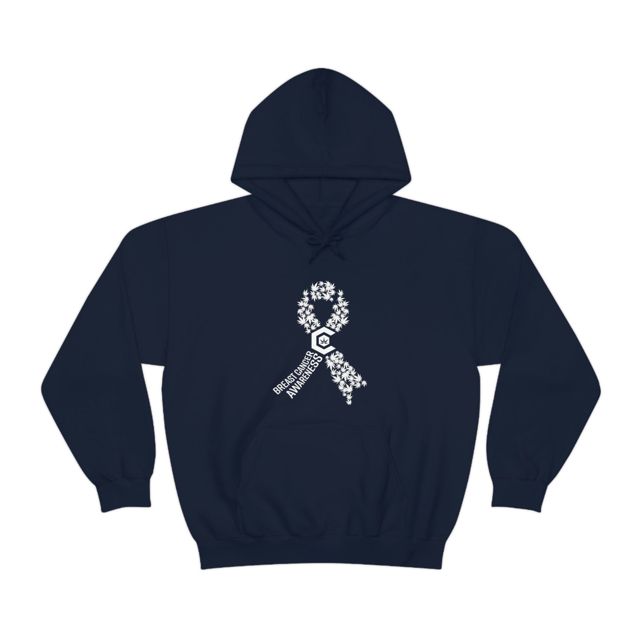 Breast Cancer Awareness Hoodie Weed Ribbons