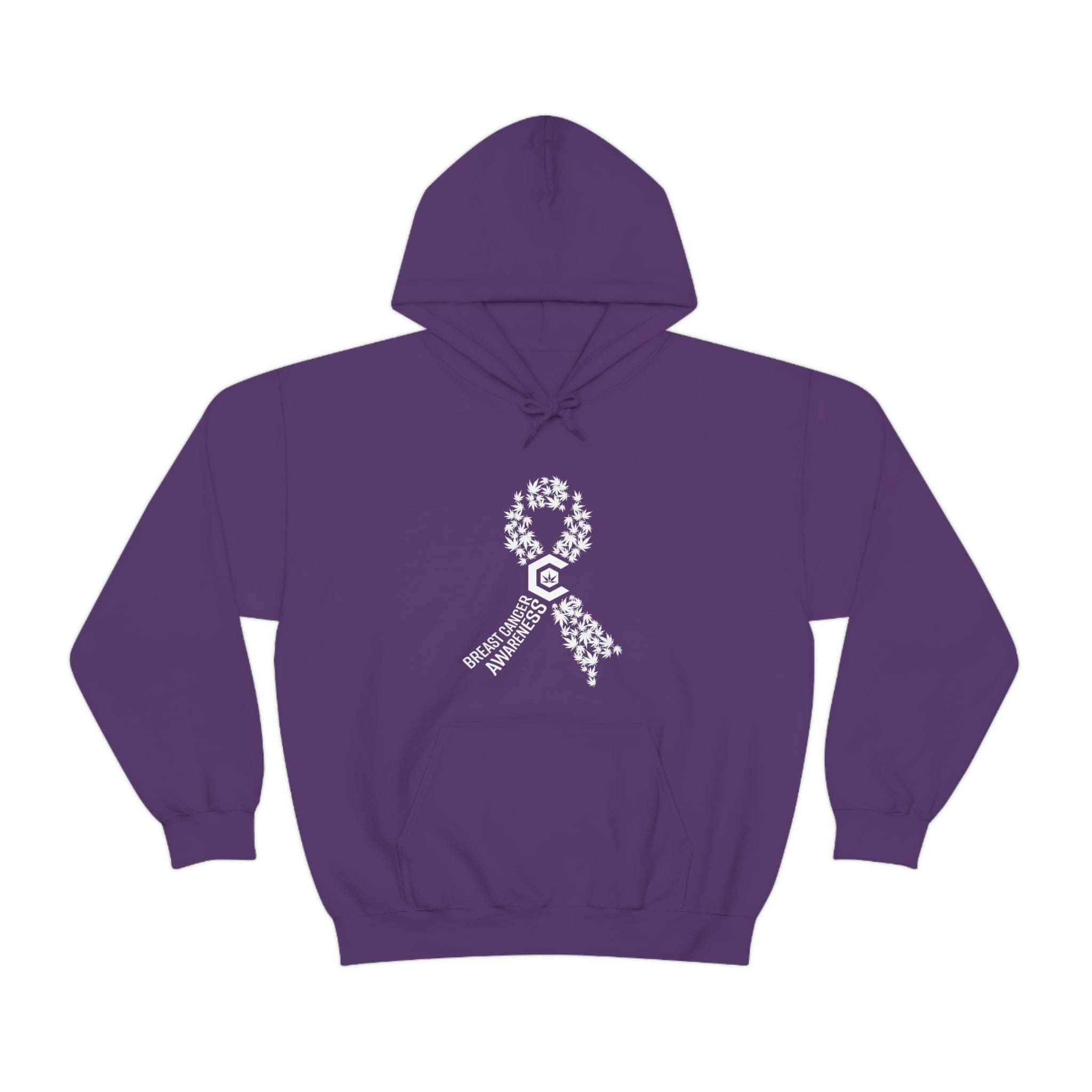 Breast Cancer Awareness Hoodie Weed Ribbons