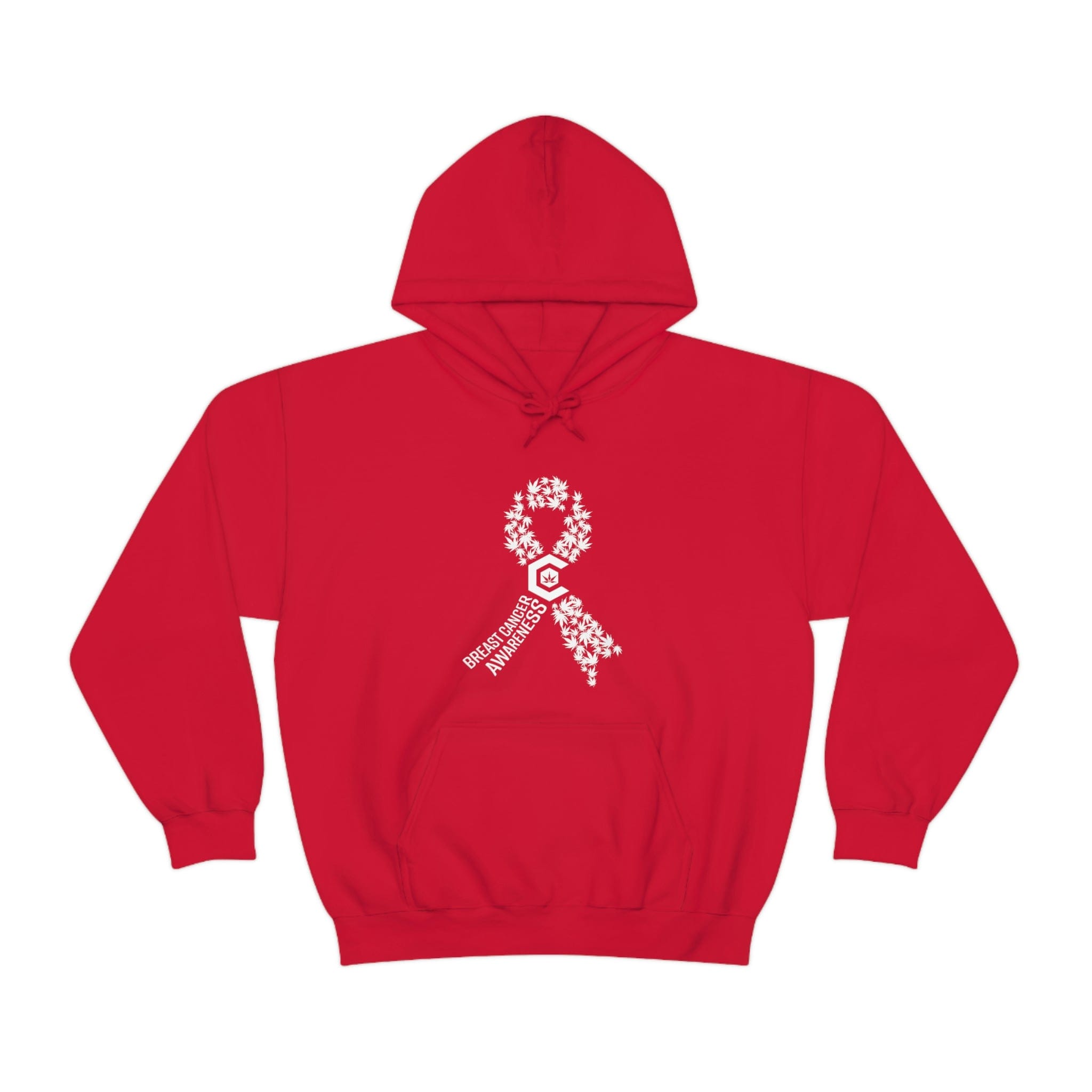 Breast Cancer Awareness Hoodie Weed Ribbons