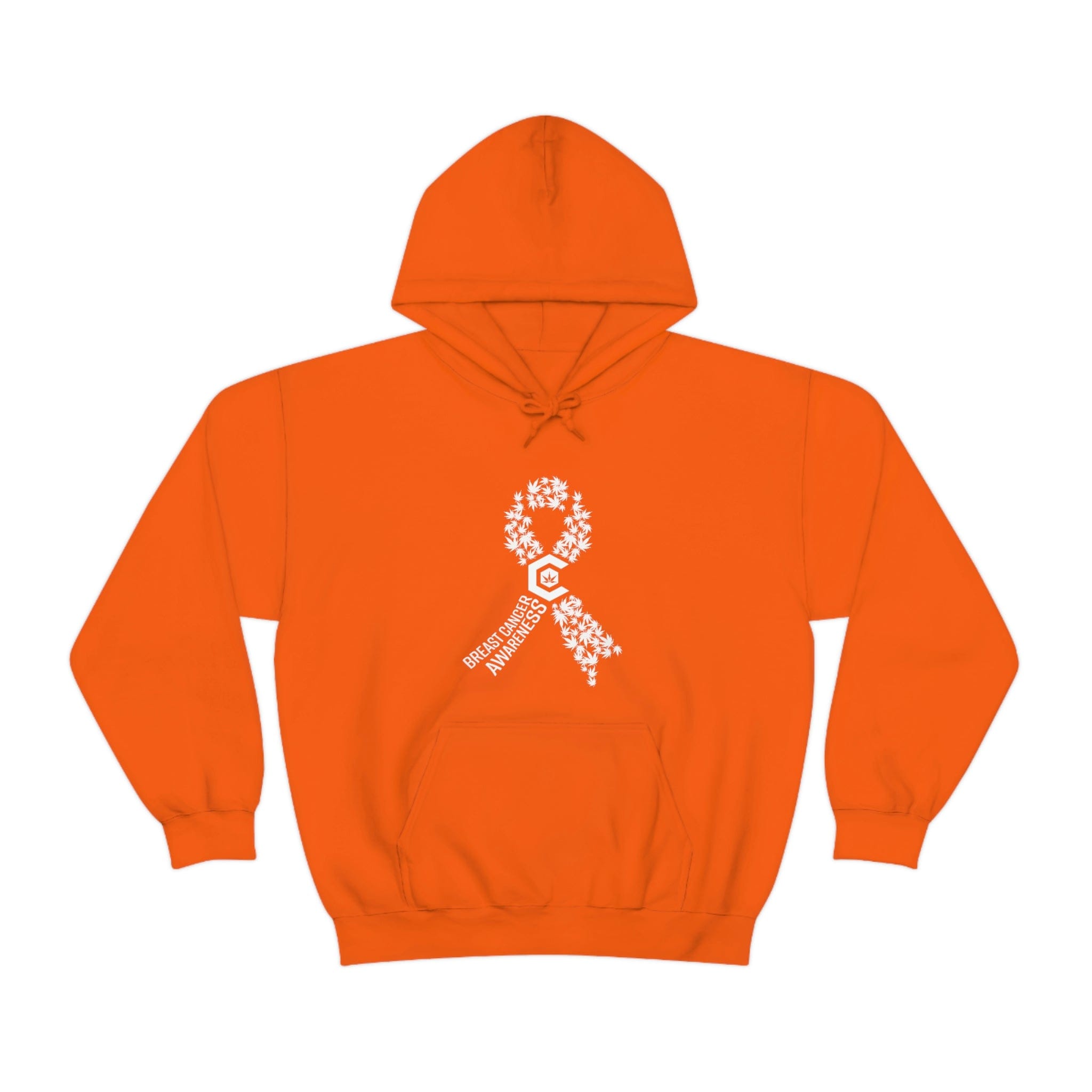 Breast Cancer Awareness Hoodie Weed Ribbons