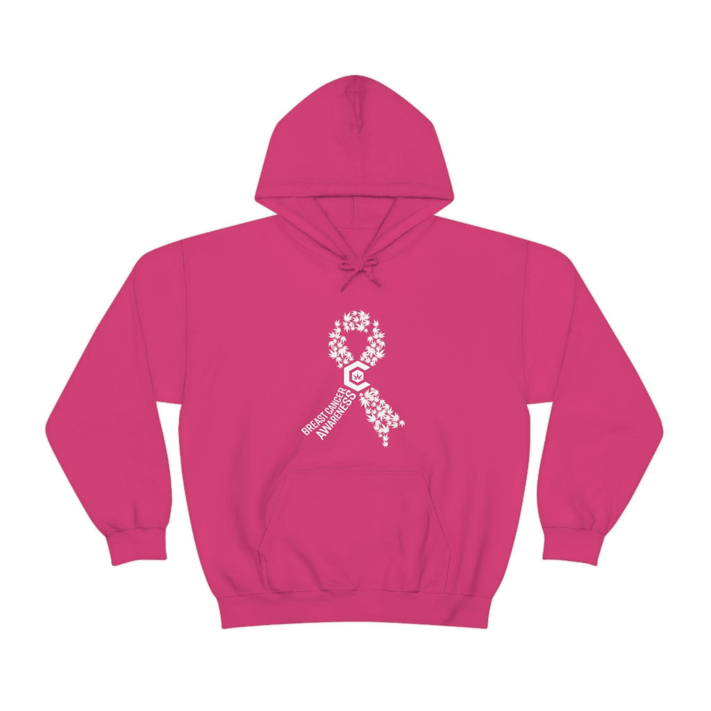 Breast Cancer Awareness Hoodie Weed Ribbons