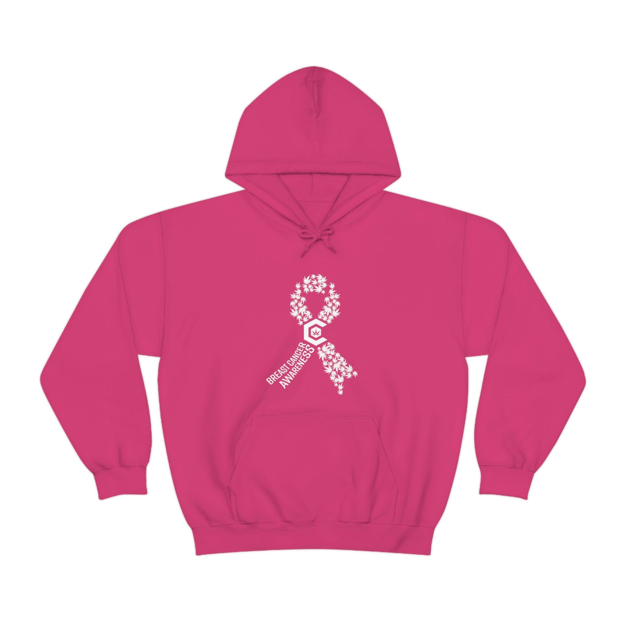 Breast Cancer Awareness Hoodie Weed Ribbons